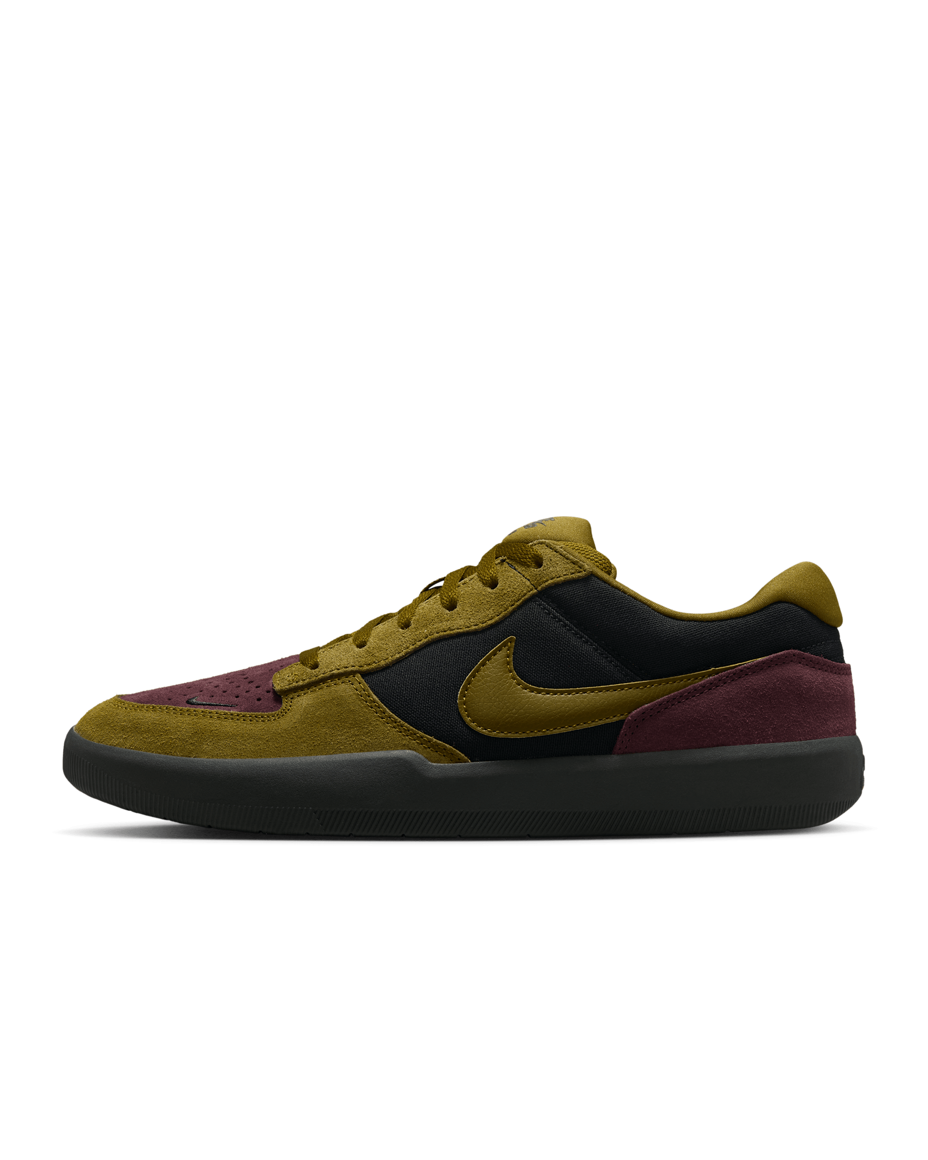 Nike SB Force 58 Skateboardschuh - Schwarz/Burgundy Crush/Off Noir/Olive Flak