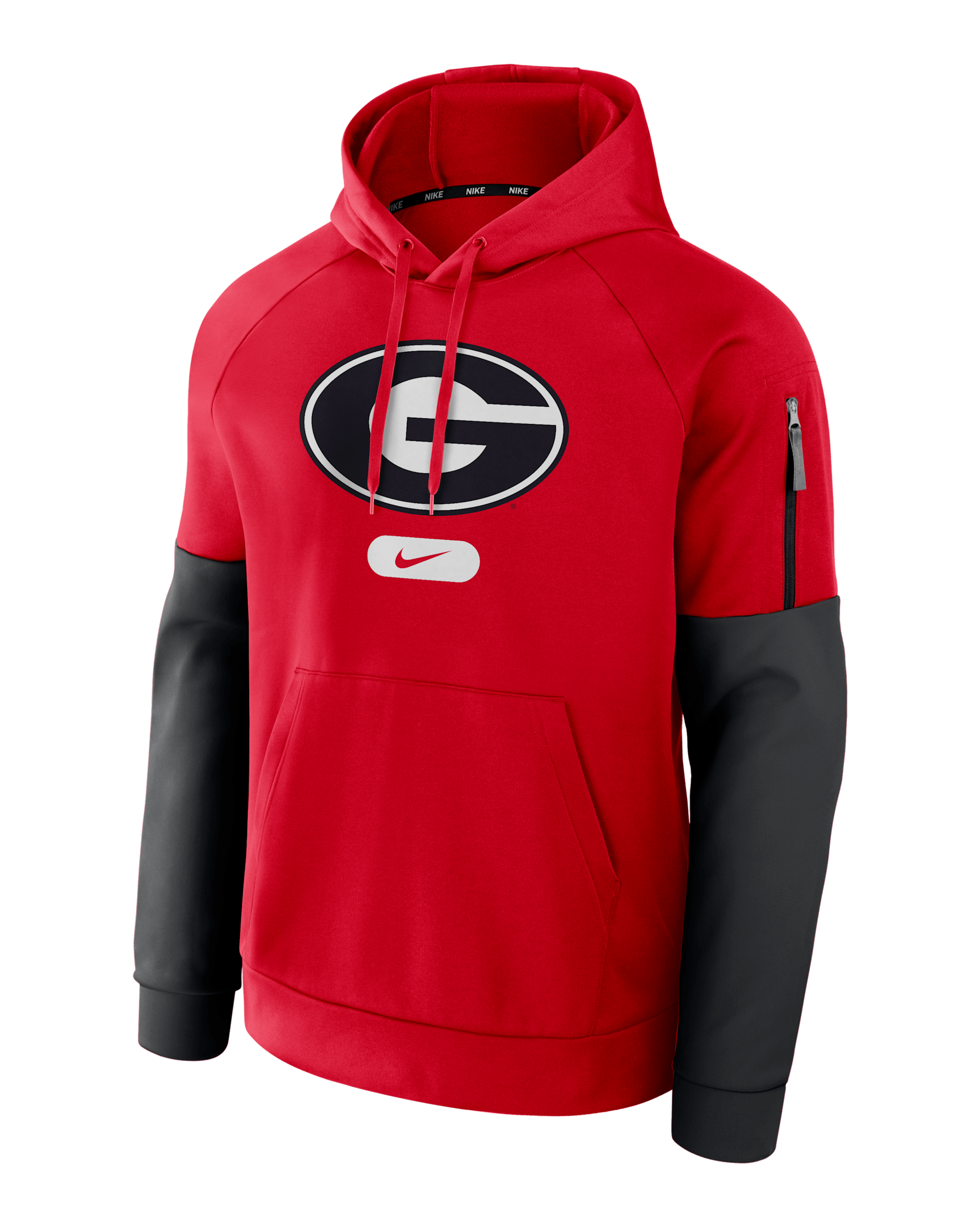 Georgia Bulldogs Fitness Men’s Nike Therma College Pullover Hoodie - University Red