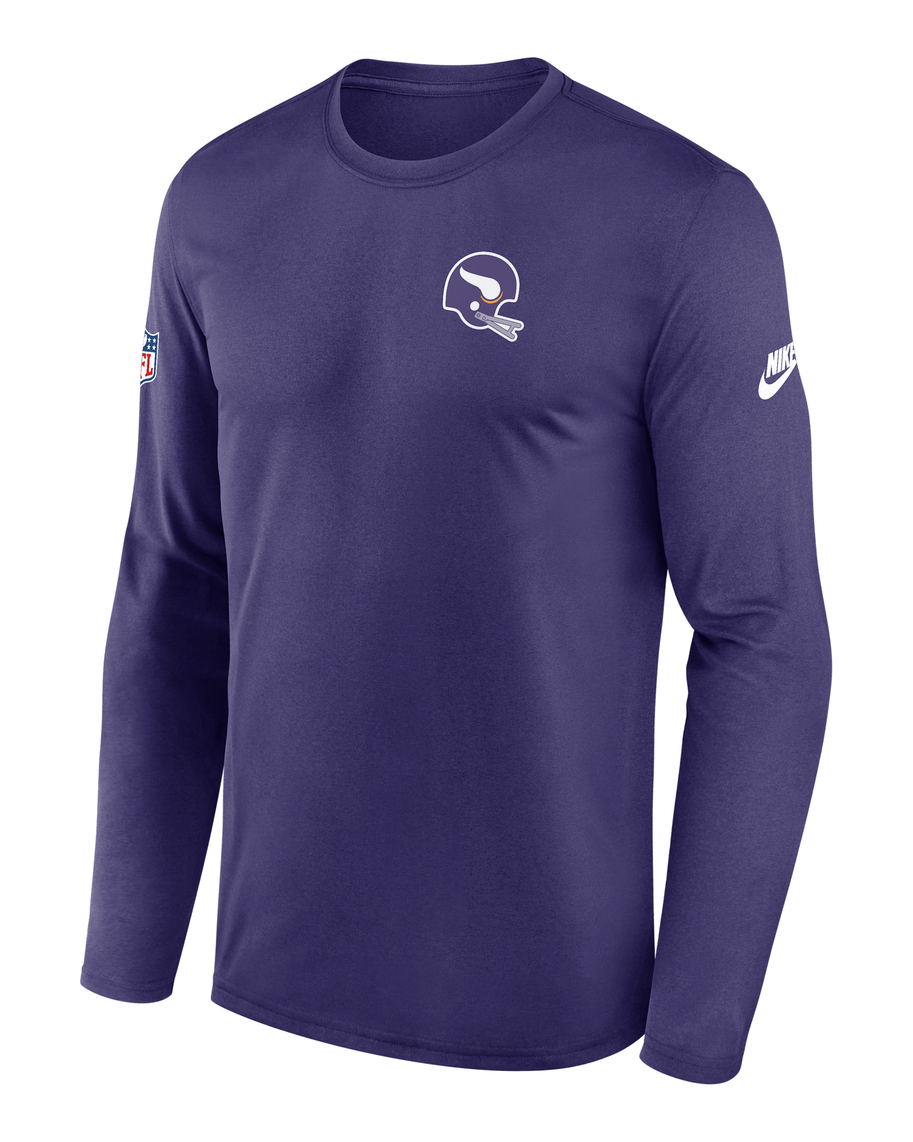 Minnesota Vikings Alt Legend Small Logo Men's Nike Dri-FIT NFL Long-Sleeve T-Shirt - Purple