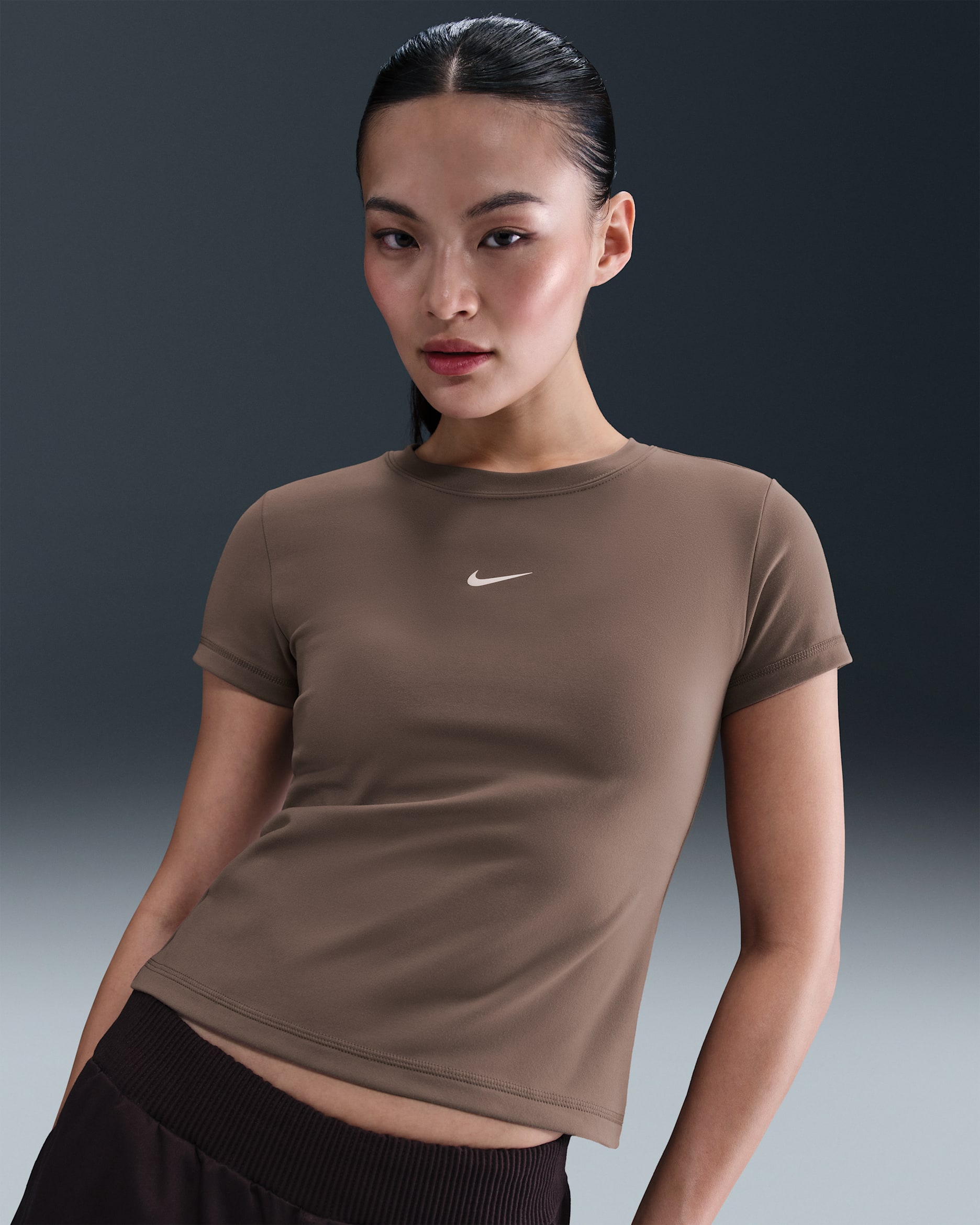 Nike Sportswear Women's Slim Cropped Top - Mink Brown