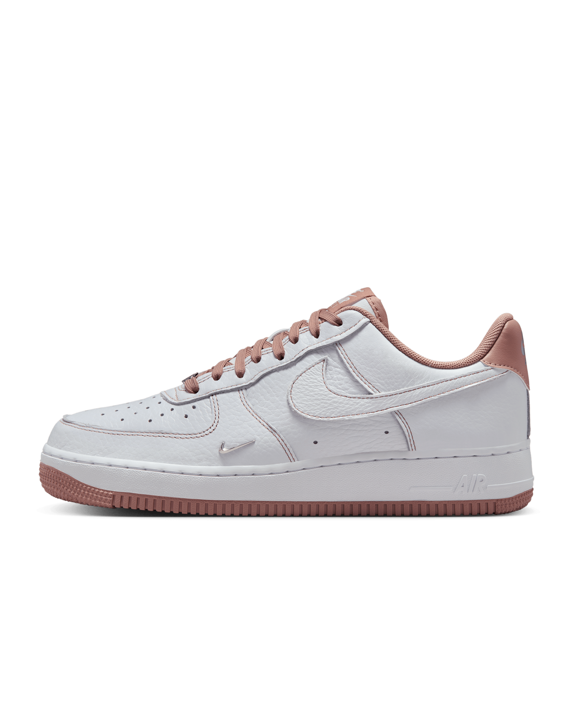 Nike Air Force 1 '07 Mini Jewel Women's Shoes - White/Metallic Silver/Particle Pink
