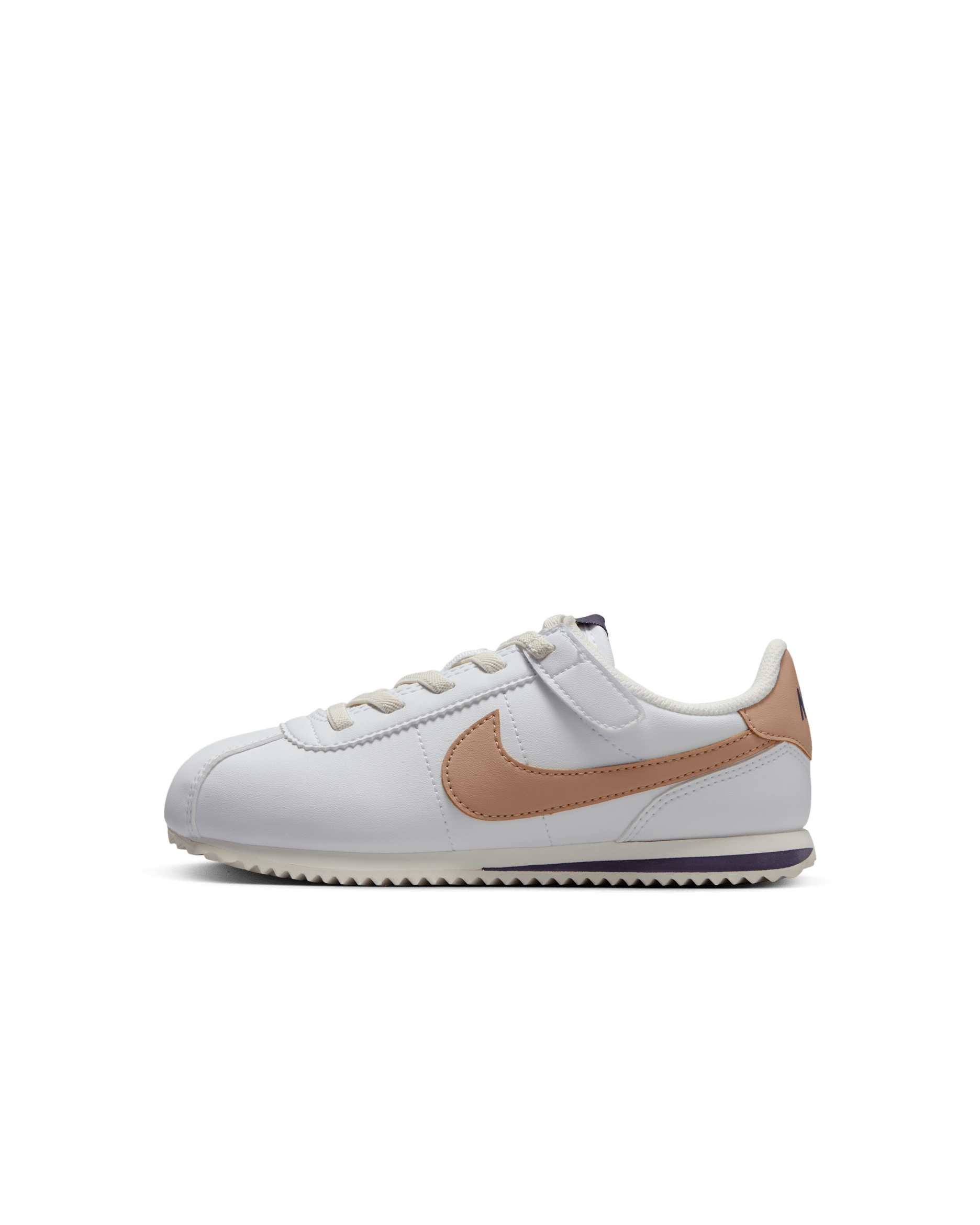 나이키 코르테즈 이지온 리틀키즈 신발 - 화이트/다크 레이즌/페일 아이보리/헴프