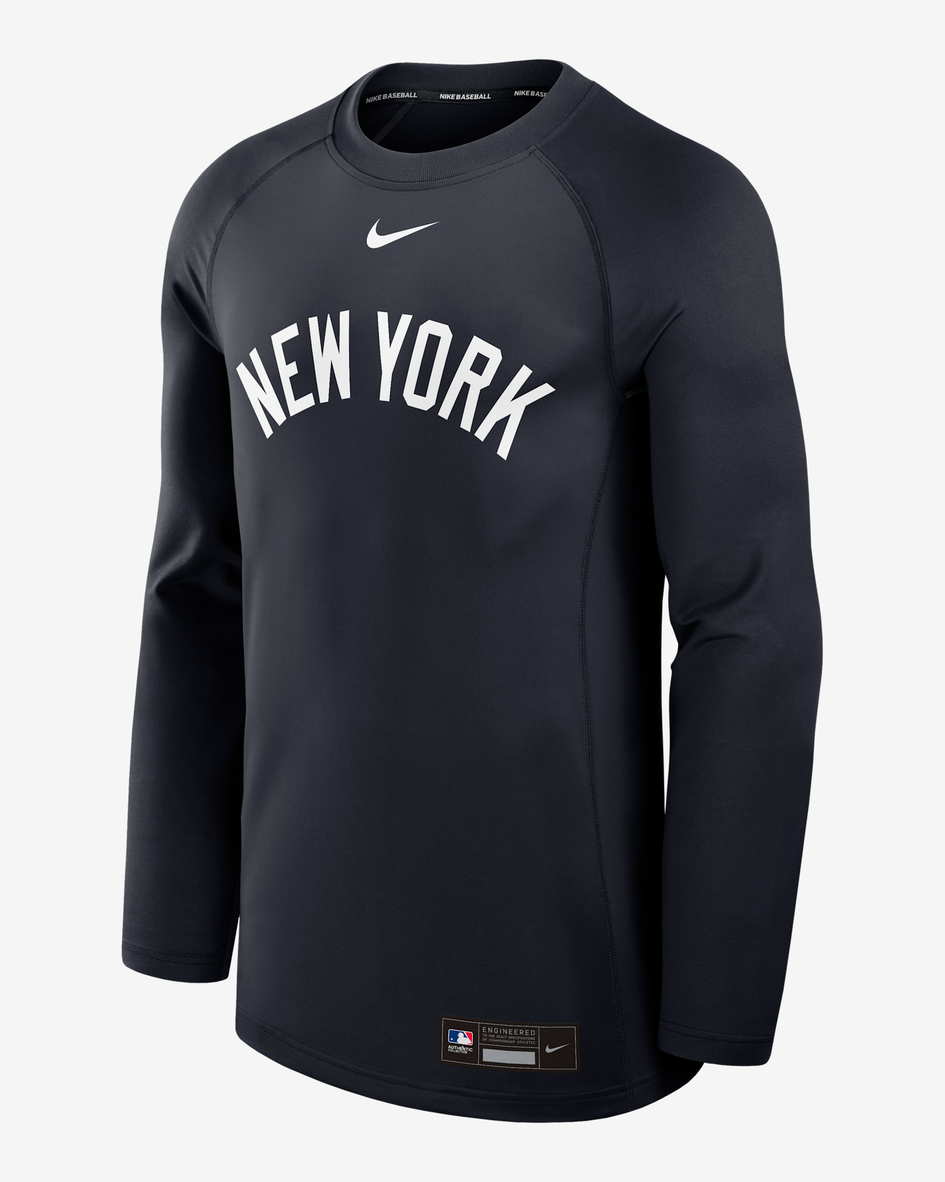 New York Yankees Authentic Collection Game Time Men's Nike Dri-FIT MLB Pullover Crew - Navy