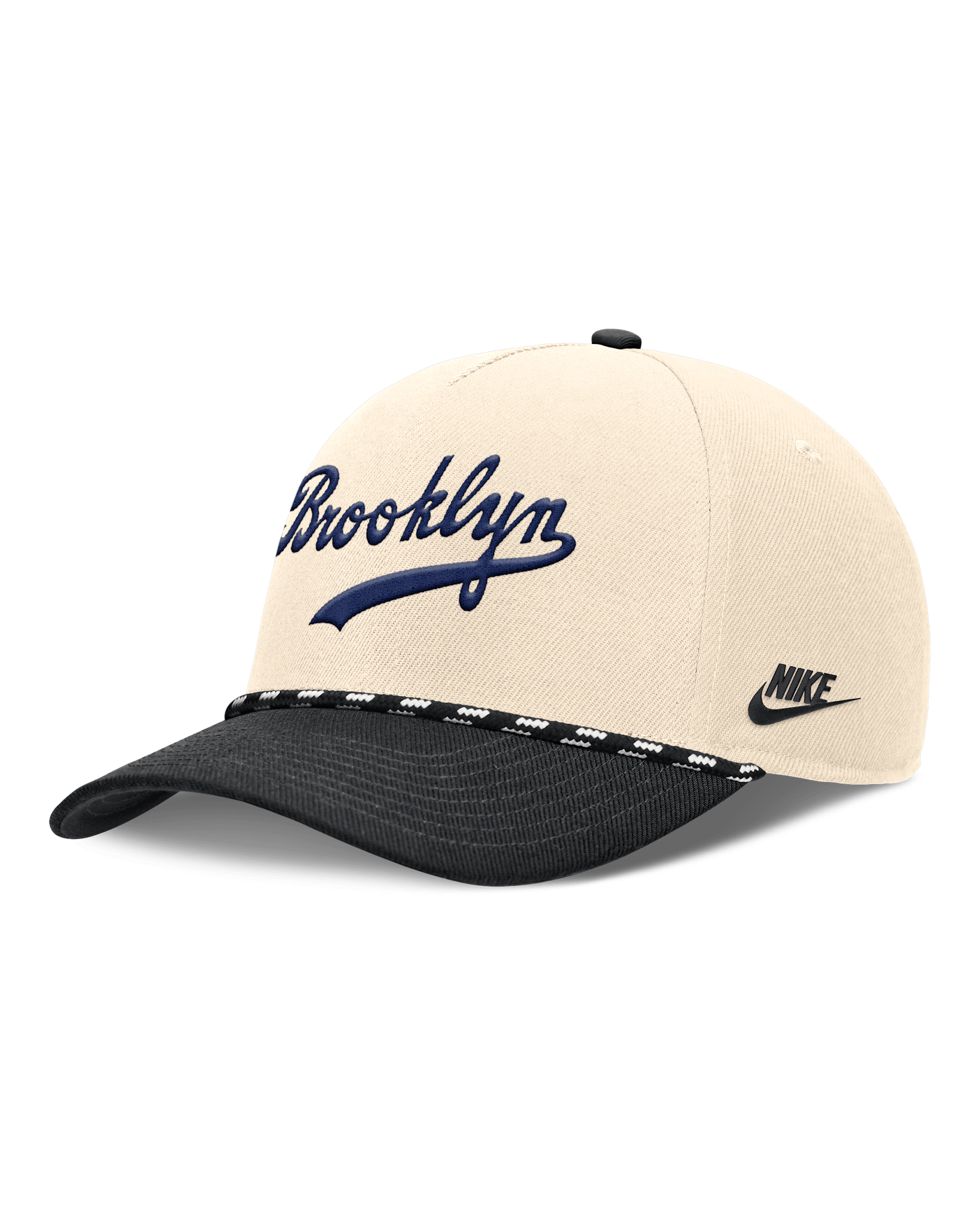 Brooklyn Dodgers Rise Men's Nike MLB Adjustable Hat - Natural