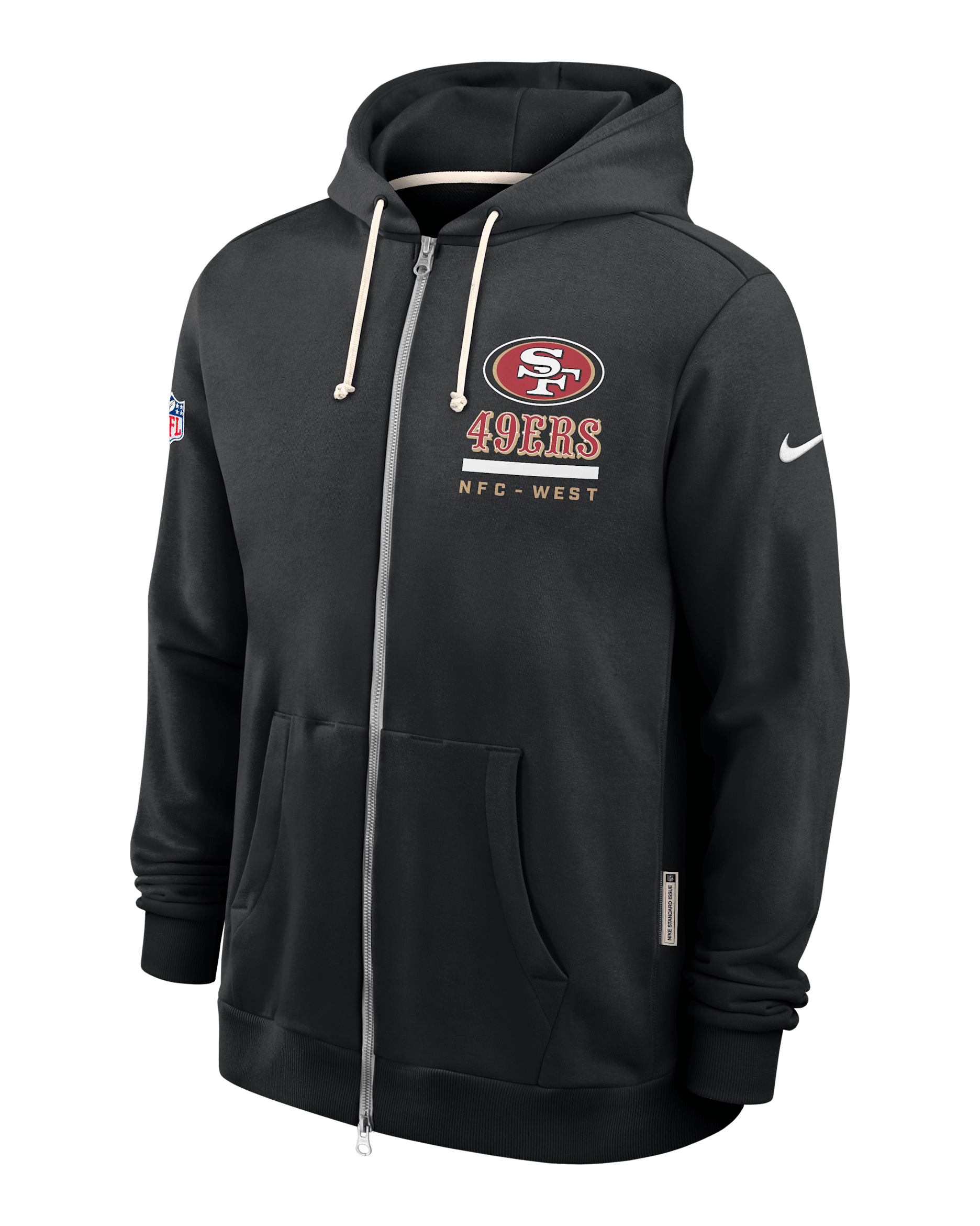 San Francisco 49ers Utility Player Sideline Men's Nike Dri-FIT NFL Full-Zip Hoodie - Black