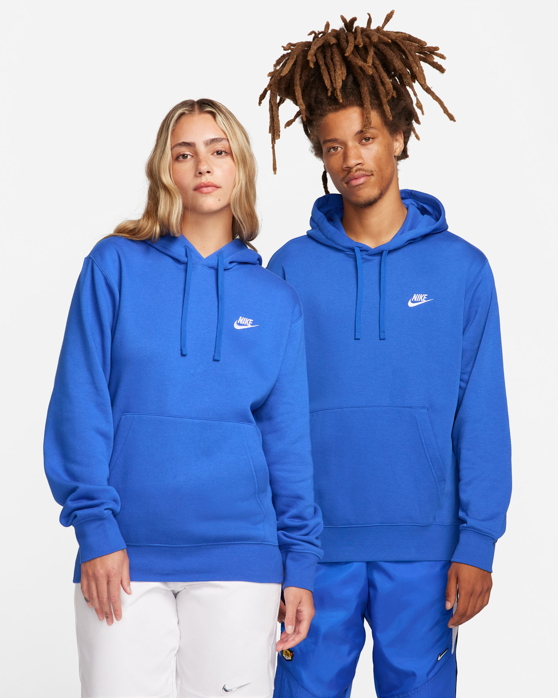 Nike Sportswear Club Fleece Pullover Hoodie - Game Royal/Game Royal/White