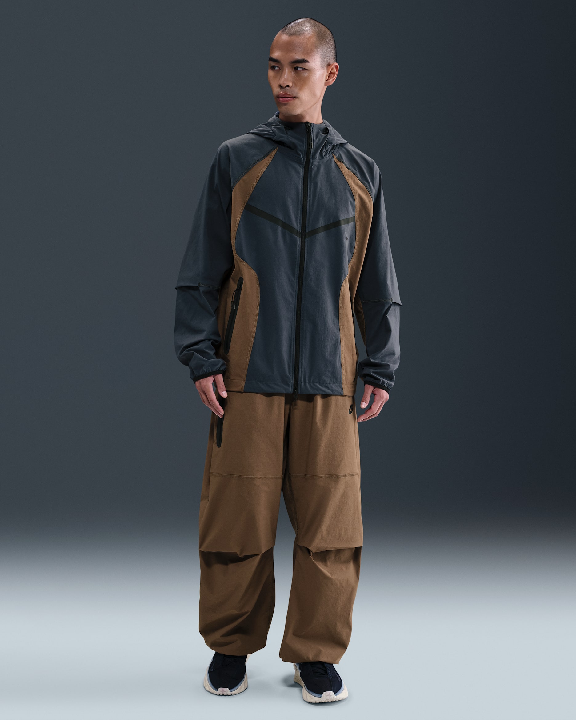 Nike Tech Pantalons oversized de teixit Woven - Home - Mosswood Brown/Mosswood Brown/Negre