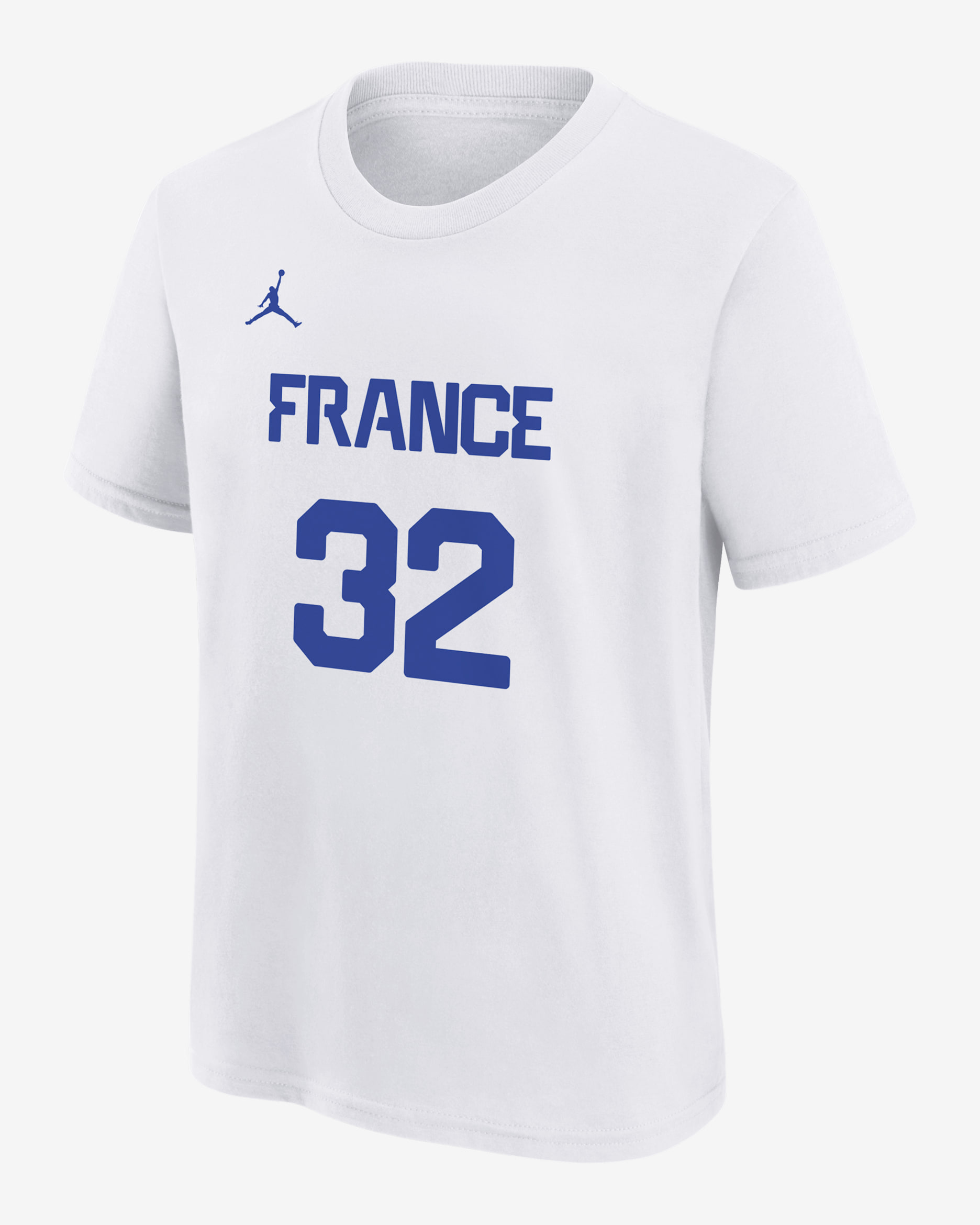 Playera de básquetbol Jordan para niños talla grande Victor Wembanyama France - Blanco