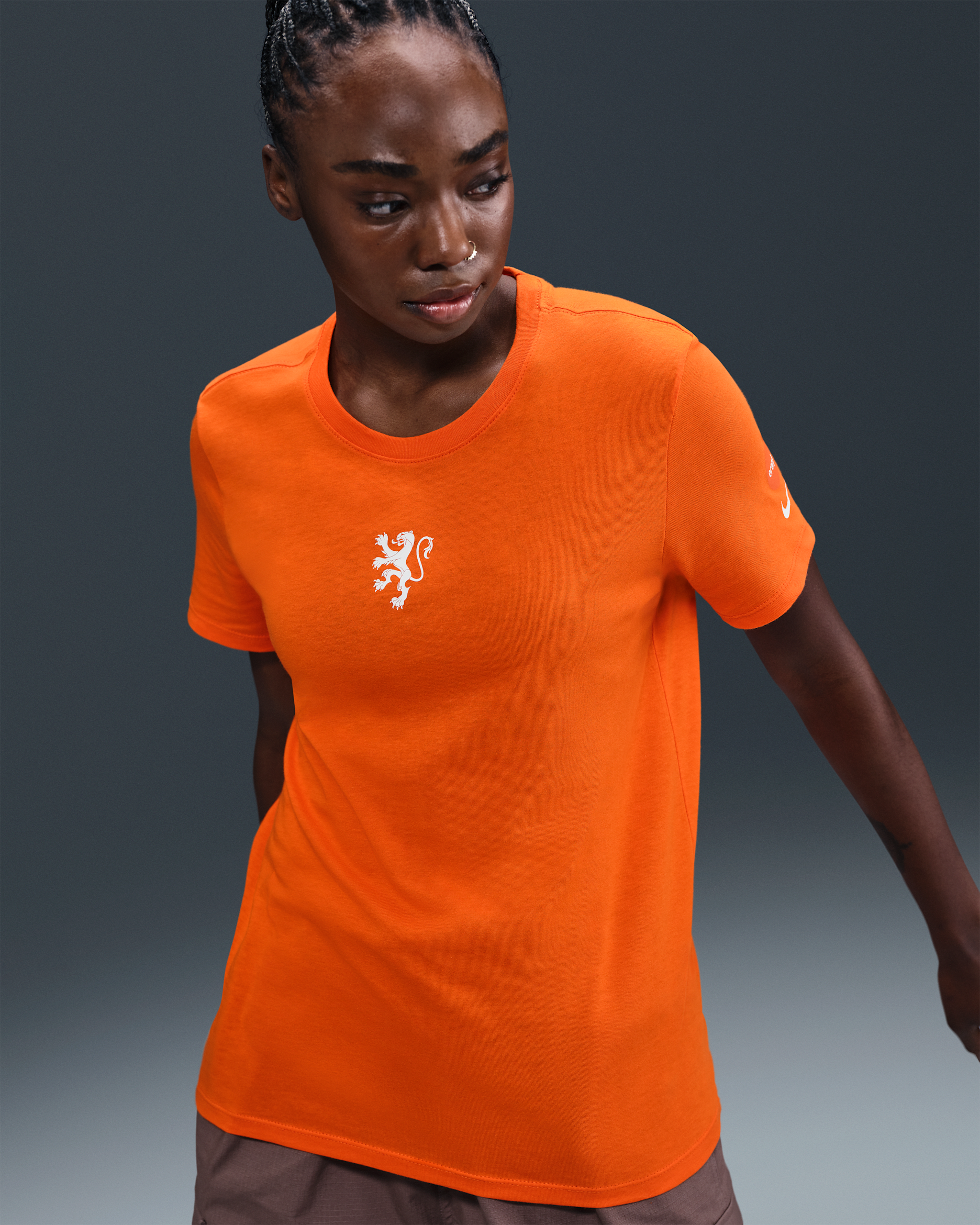 Nederland Nike voetbalshirt voor dames - Safety Orange