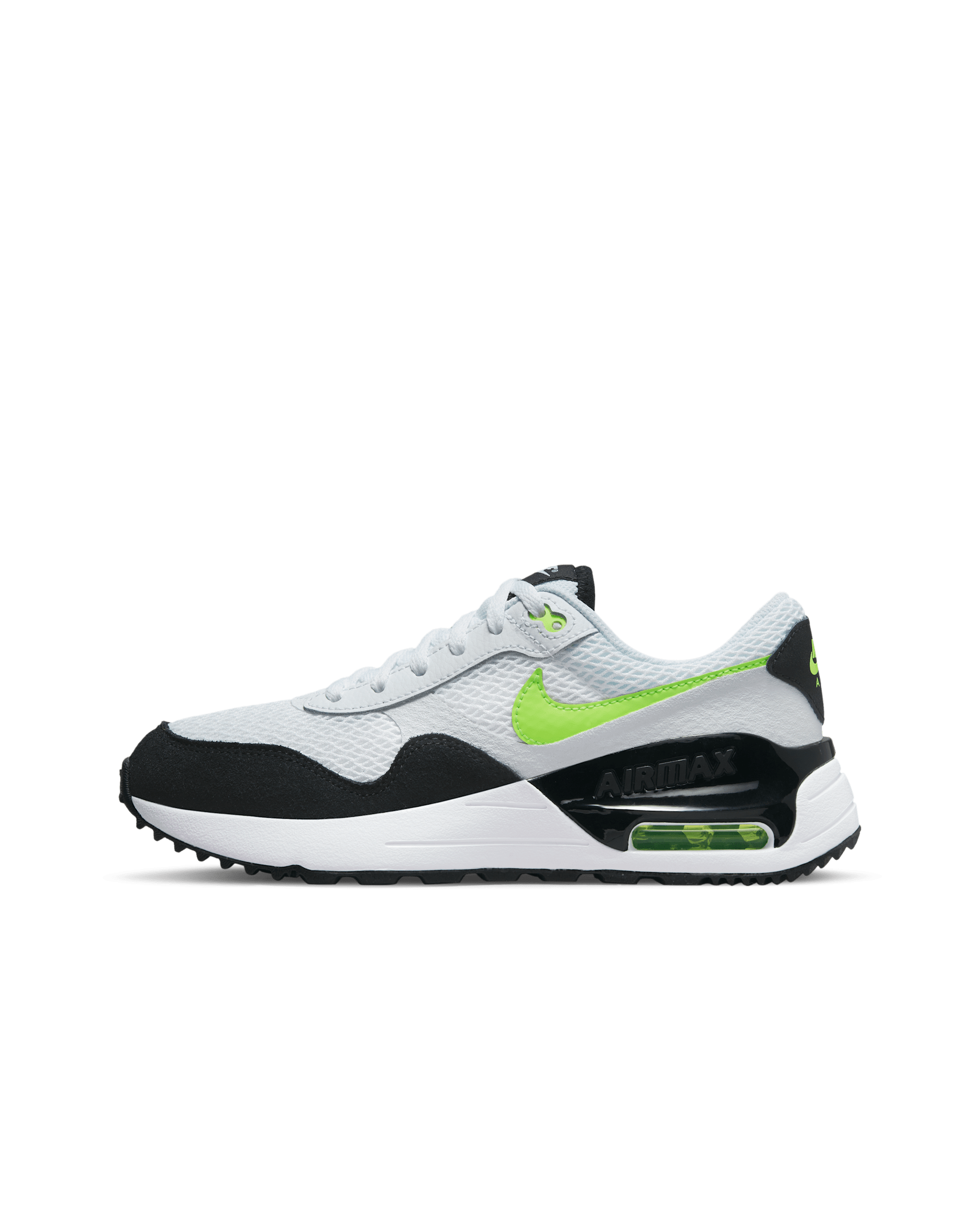 ナイキ エア マックス SYSTM ジュニアシューズ - ホワイト/ボルト/ピュアプラチナム/ブラック