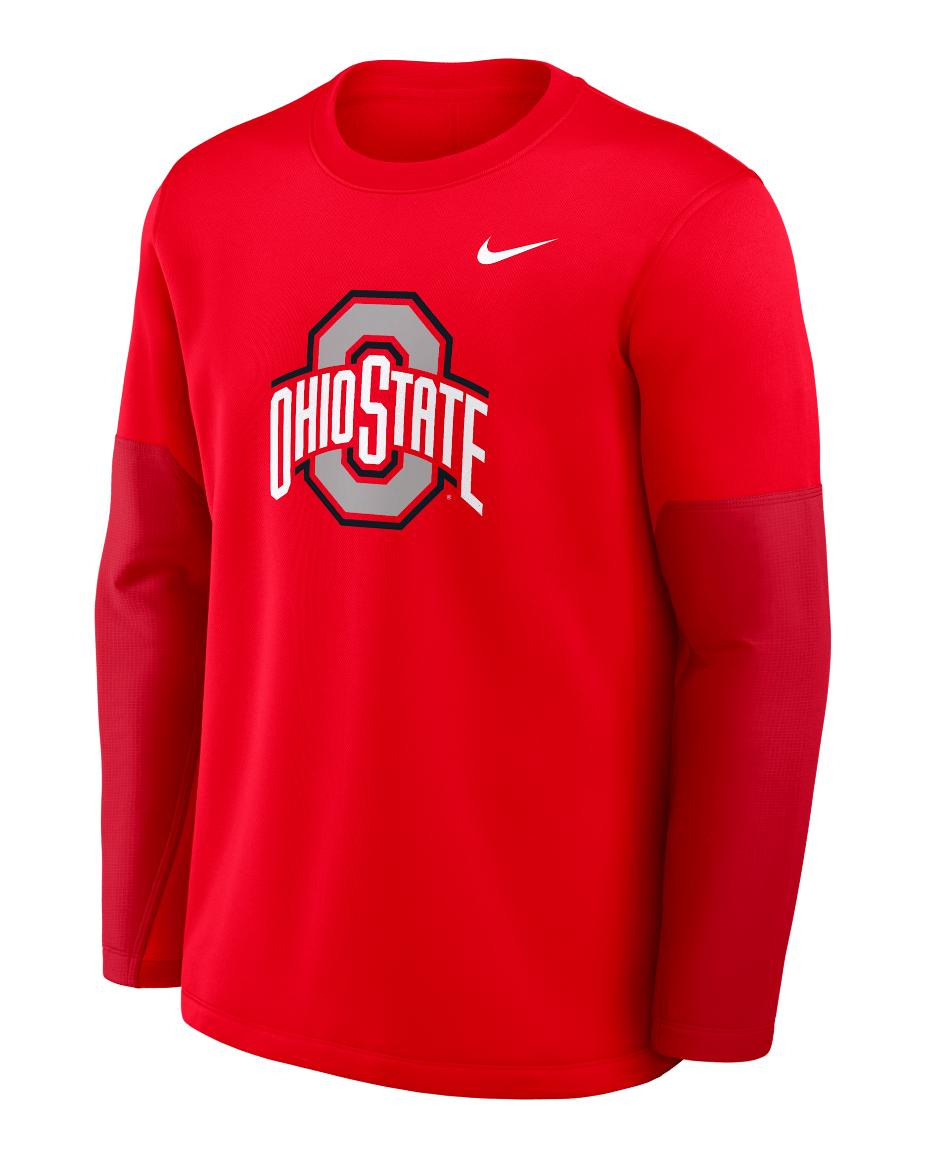 Ohio State Sideline Coach Men's Nike Therma-FIT College Long-Sleeve T-Shirt - Red
