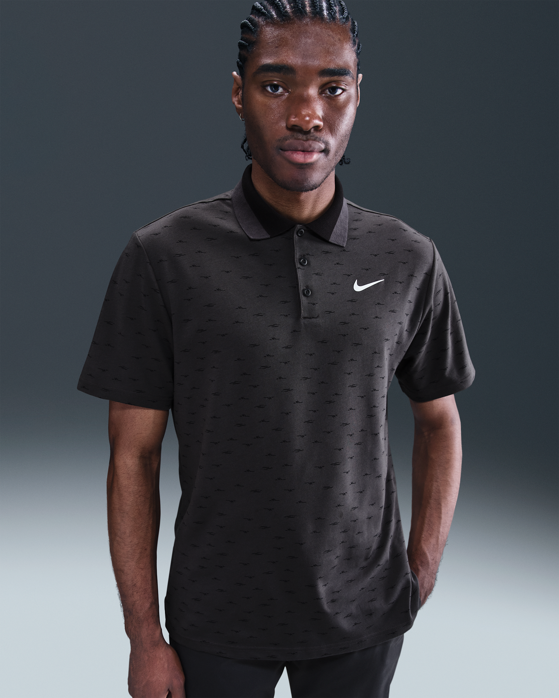 Nike Tour Men's Dri-FIT Golf Polo - Anthracite/White