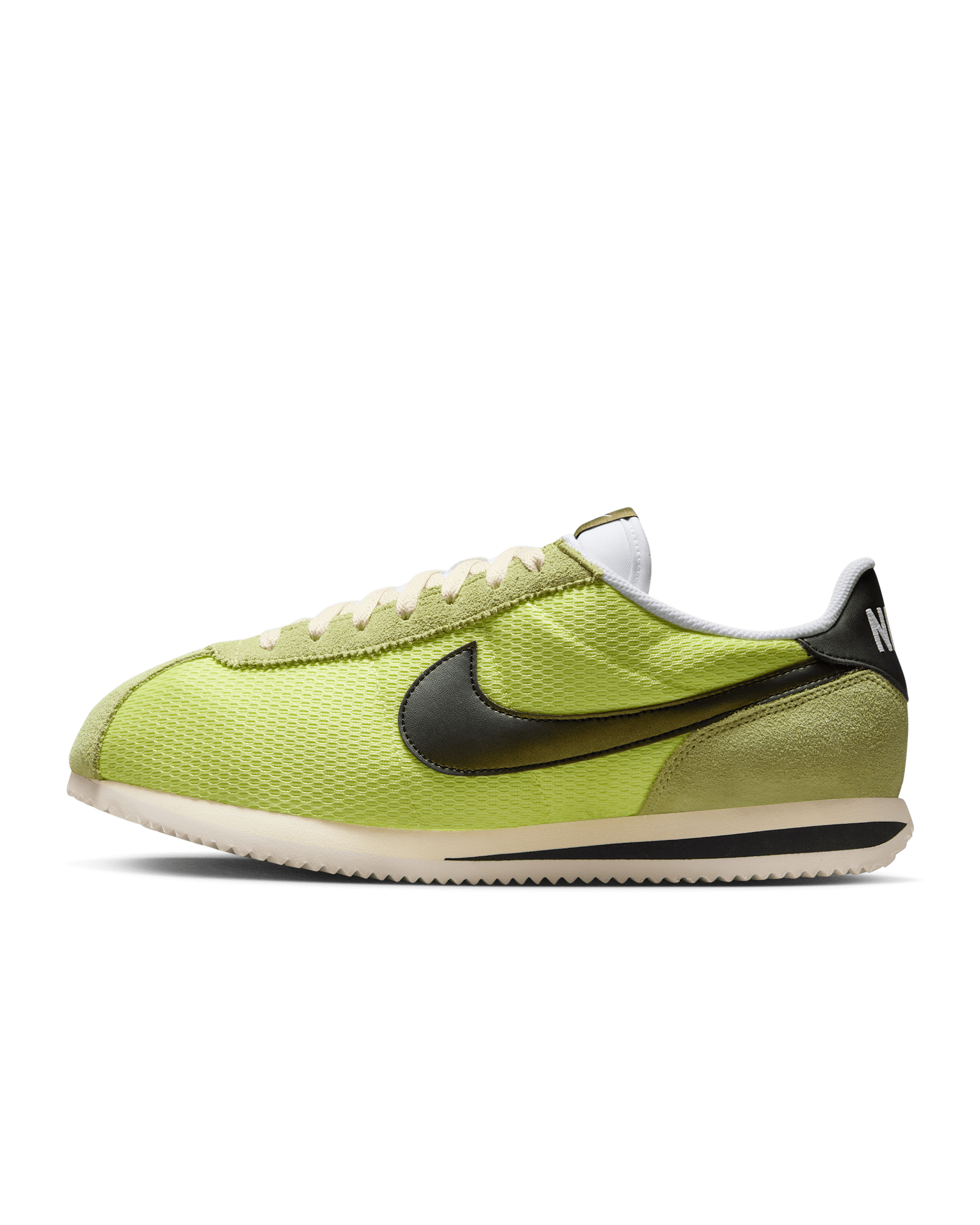 Nike Cortez Textile Men's Shoes - Light Lemon Twist/Coconut Milk/White/Black