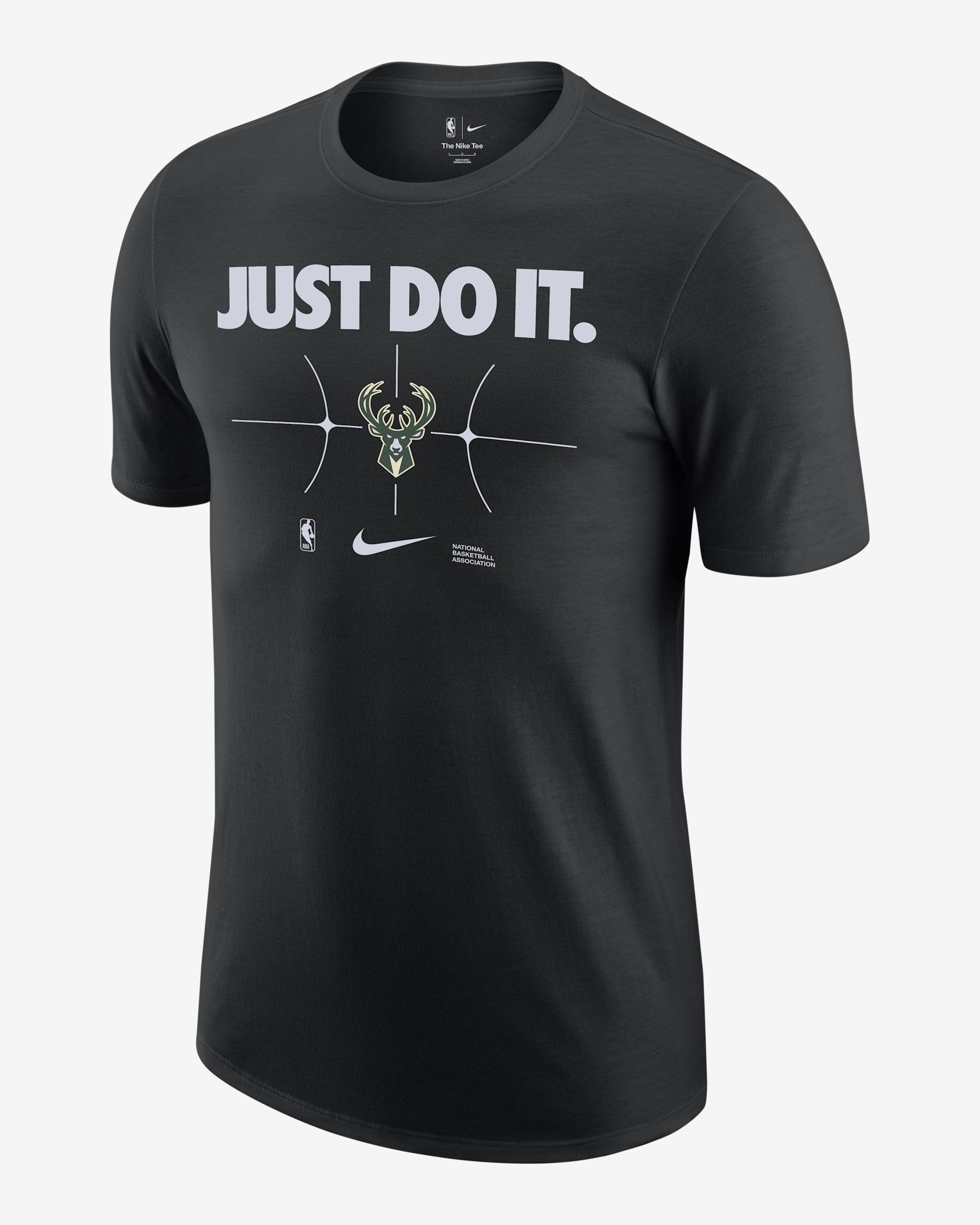 Playera Nike de la NBA para hombre Milwaukee Bucks Essential - Negro