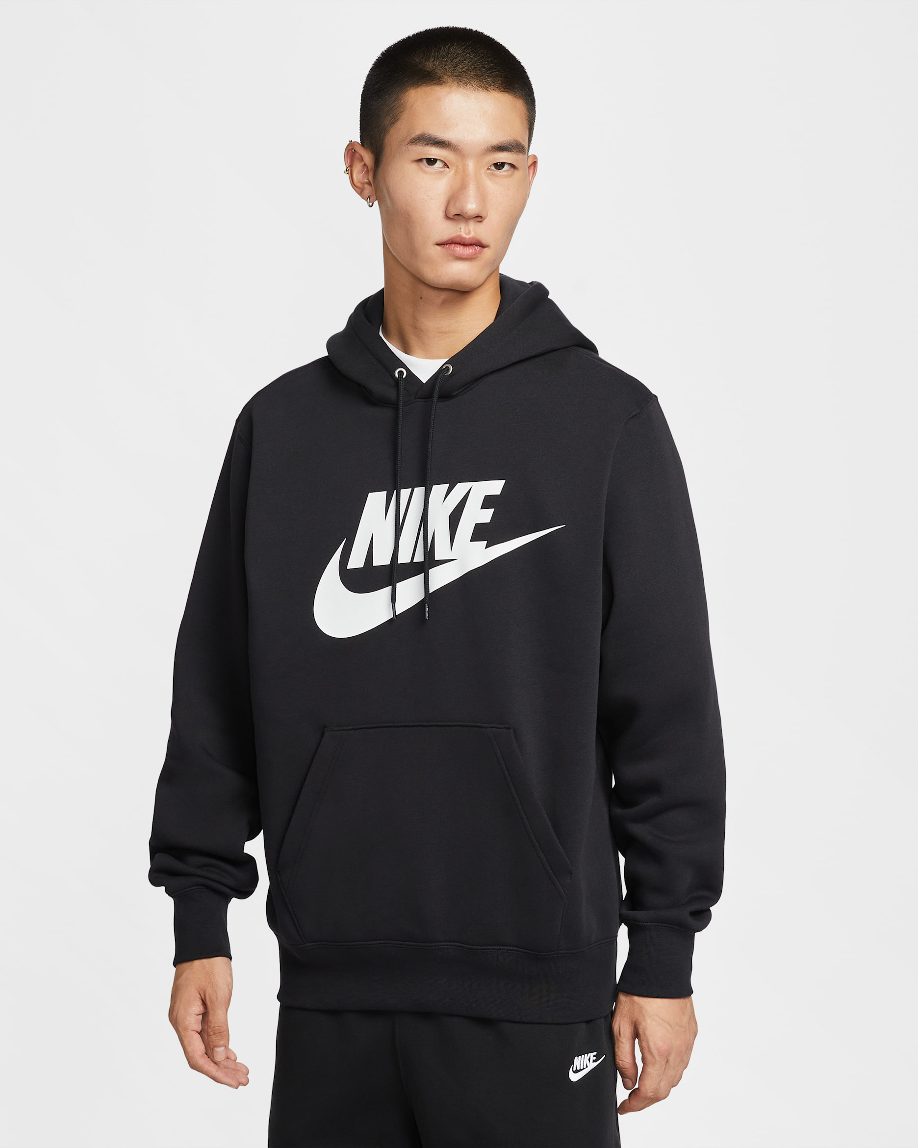 ナイキ スポーツウェア クラブ メンズ フリース トレーナー パーカー - ブラック/ブラック/ホワイト