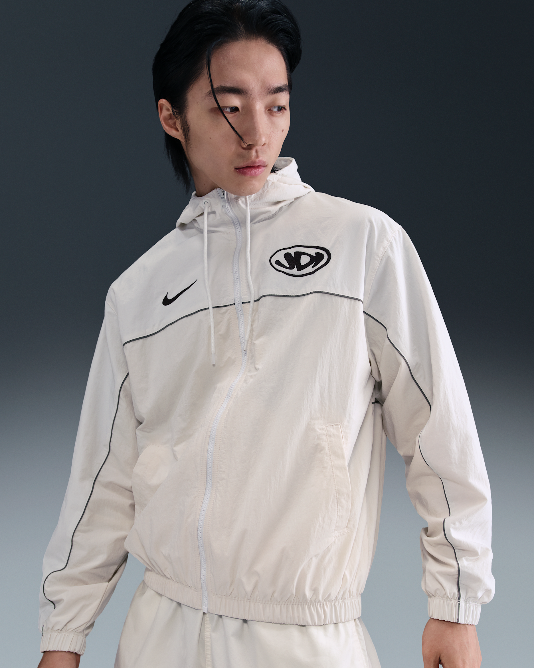Nike Club Men's Hooded Jacket - Phantom/Summit White/Black