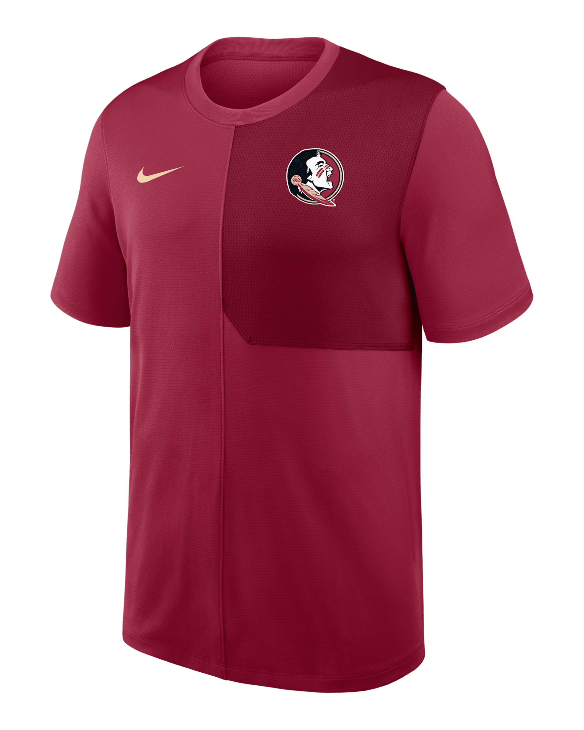 Florida State Sideline Coach Men's Nike Dri-FIT College Top - Garnet