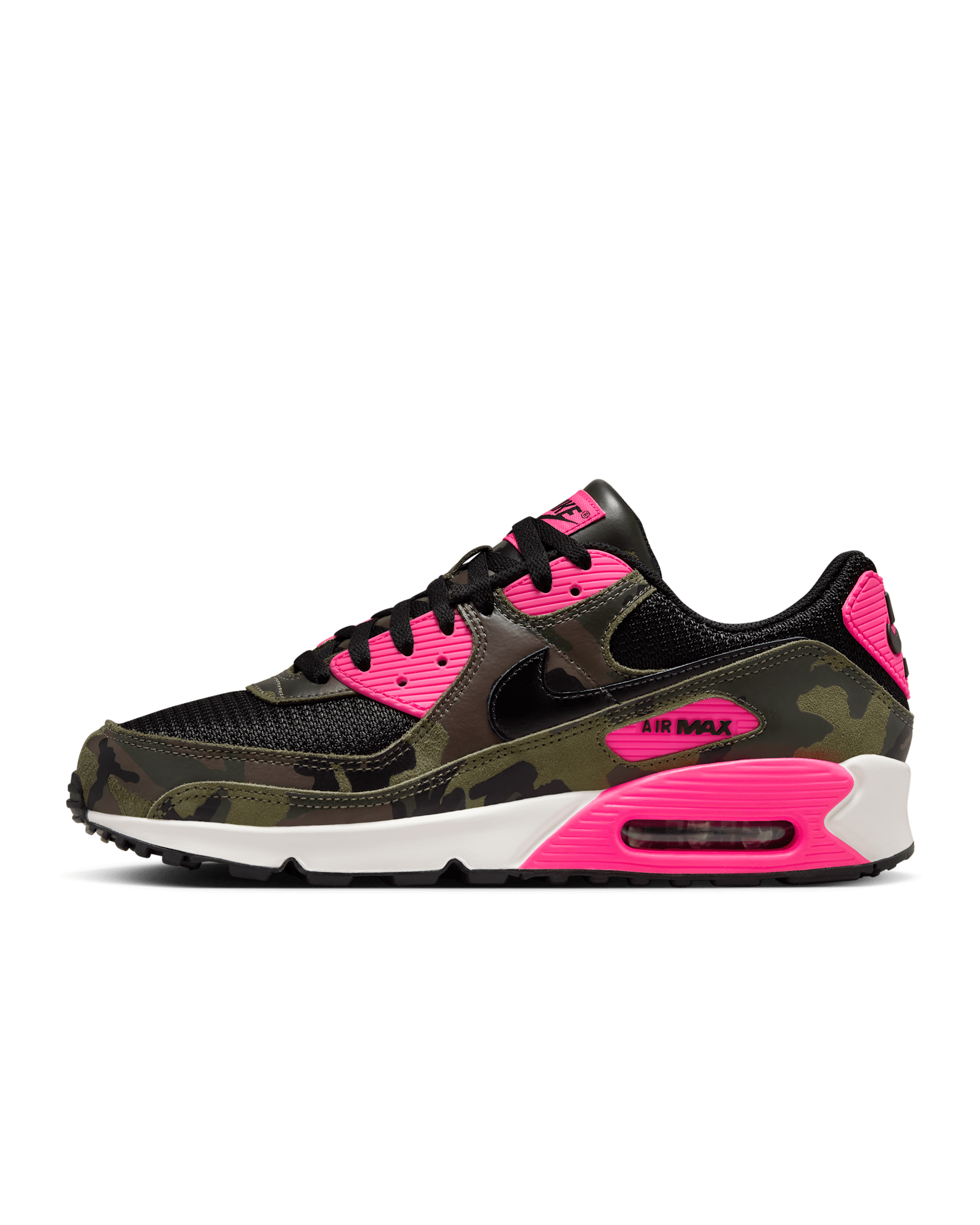 Nike Air Max 90 Premium Men's Shoes - Sequoia/Hyper Pink/Phantom/Black