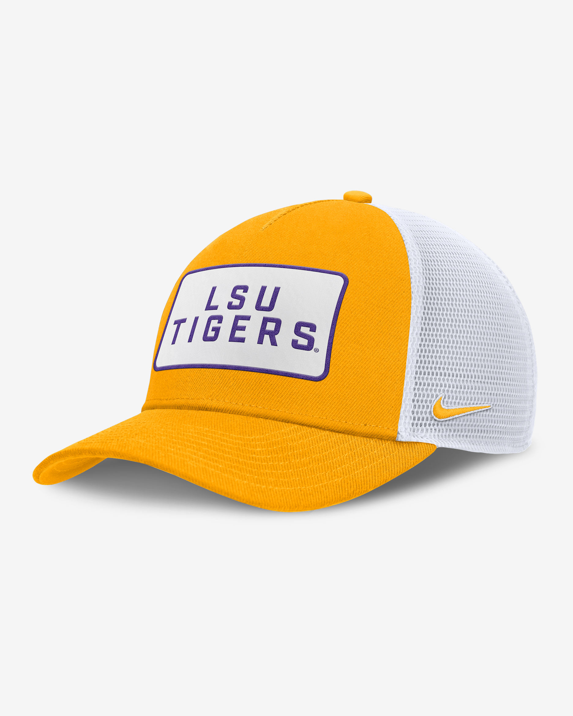 LSU On-Field Rise Men's Nike Nike College Trucker Adjustable Hat - Gold