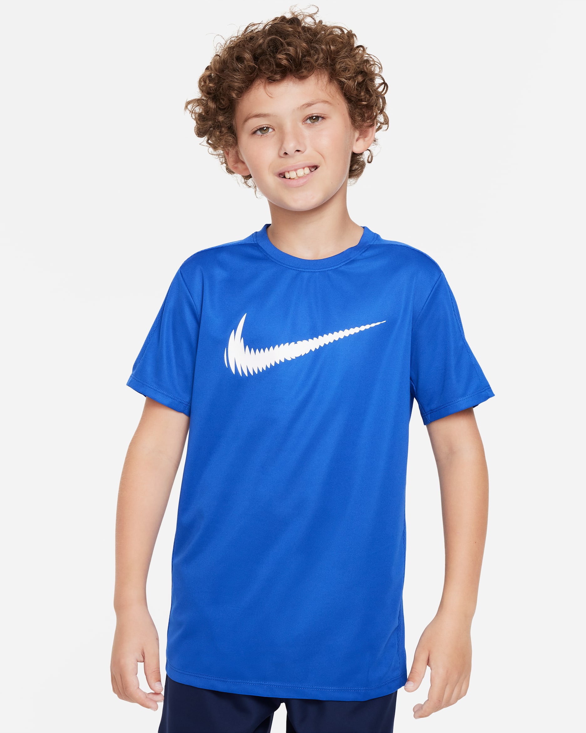 Nike Trophy23 大童 Dri-FIT 短袖上衣 - Game Royal/白色