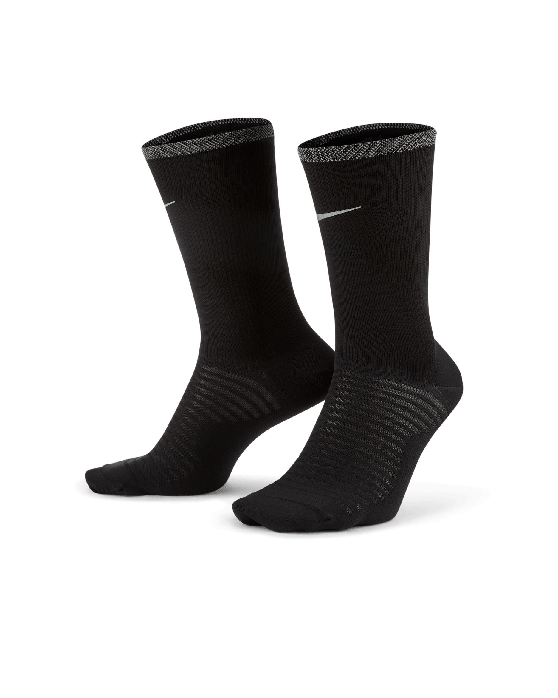 ถุงเท้าวิ่งข้อยาว Nike Spark Lightweight - ดำ/Reflect Silver
