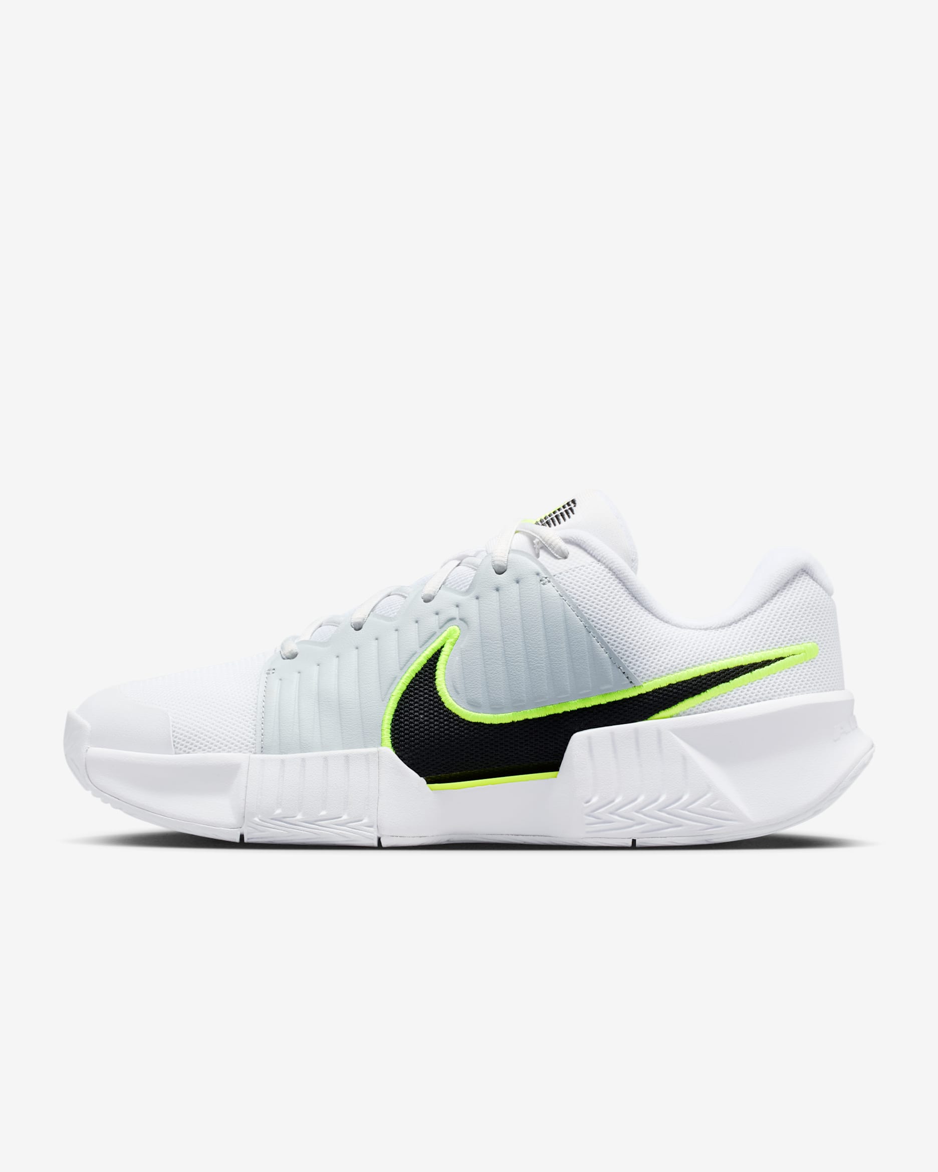 Nike GP Challenge Pro Men's Hard Court Tennis Shoes - White/Pure Platinum/Volt/Black