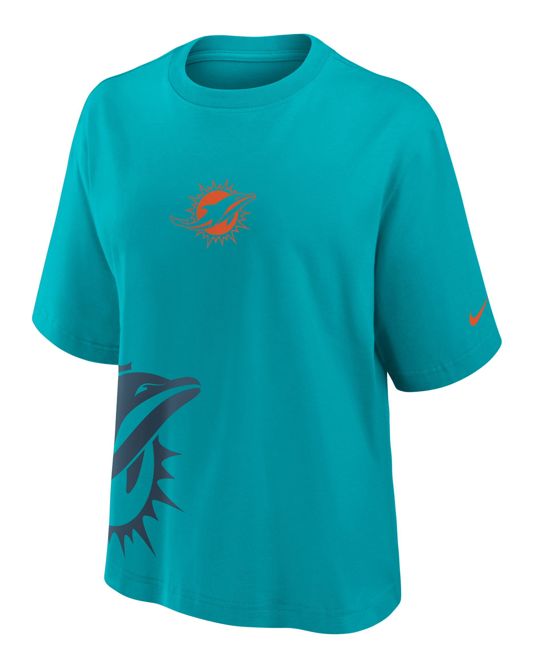 Miami Dolphins Boxy Women's Nike NFL T-Shirt - Turbo Green