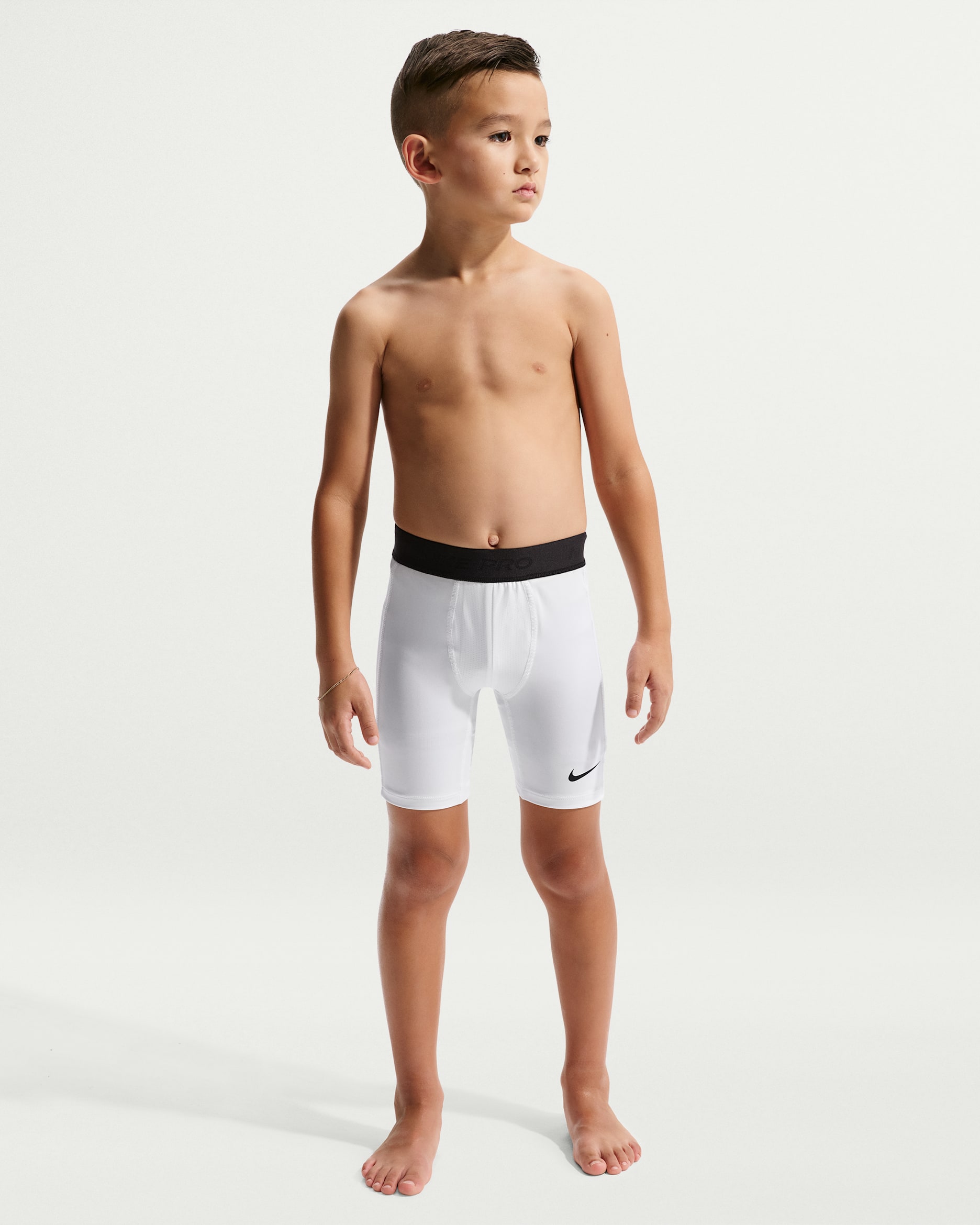 Nike Pro Little Kids' Dri-FIT Long-Sleeve Top - White