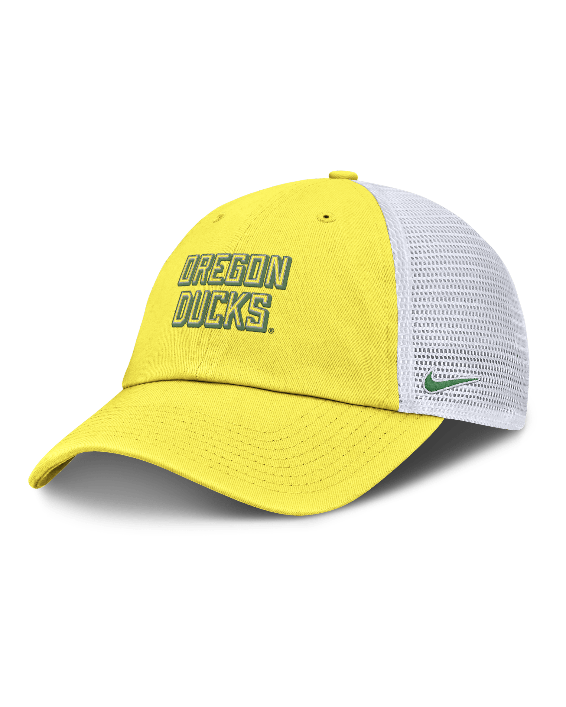 Oregon On-Field Club Gameday Men's Nike College Trucker Adjustable Hat - Yellow