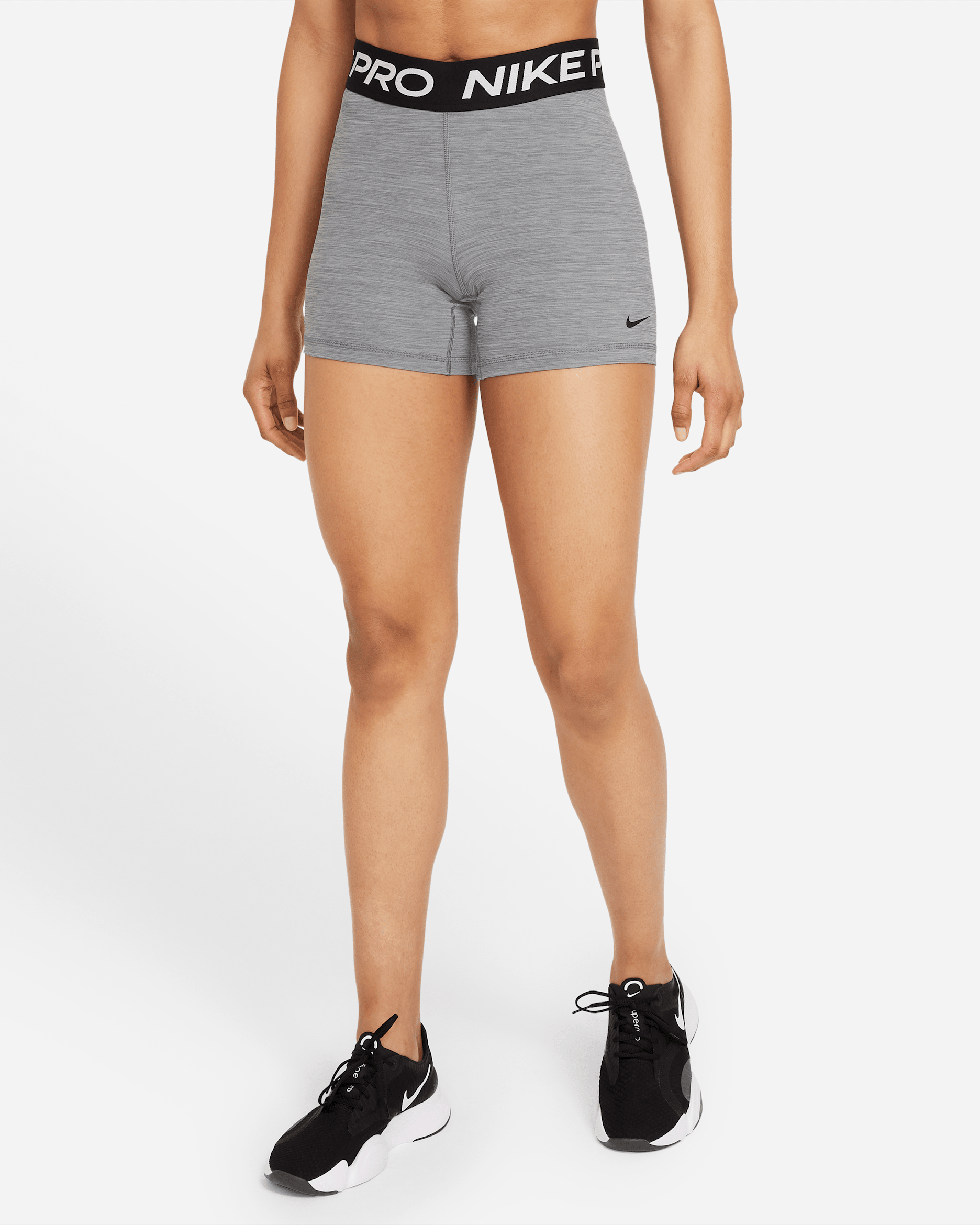 Nike Pro 365 12,5 cm-es női rövidnadrág - Smoke Grey/Heather/Fekete/Fekete