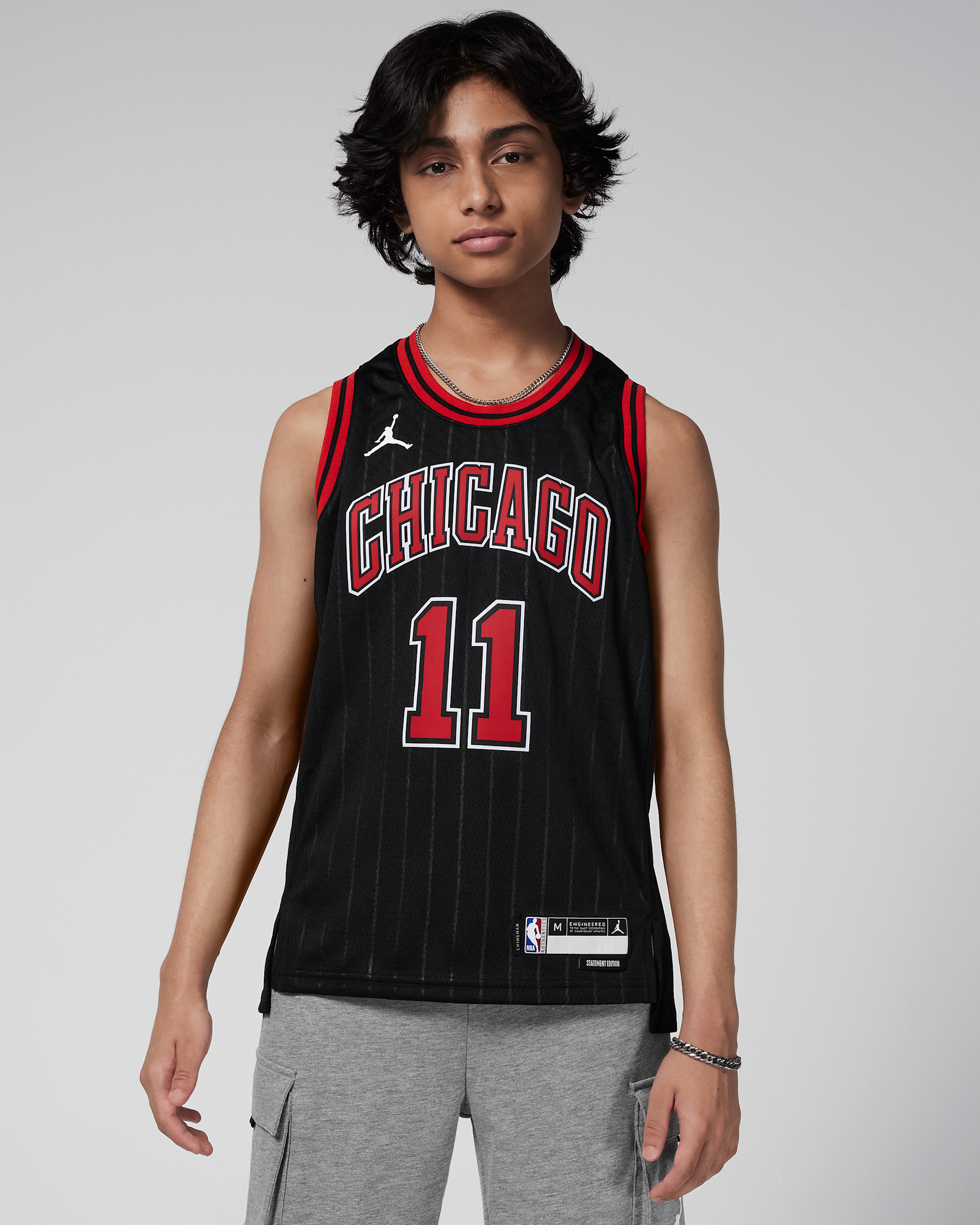 Chicago Bulls Statement Edition Swingman Nike Dri-FIT jersey voor kids - Zwart