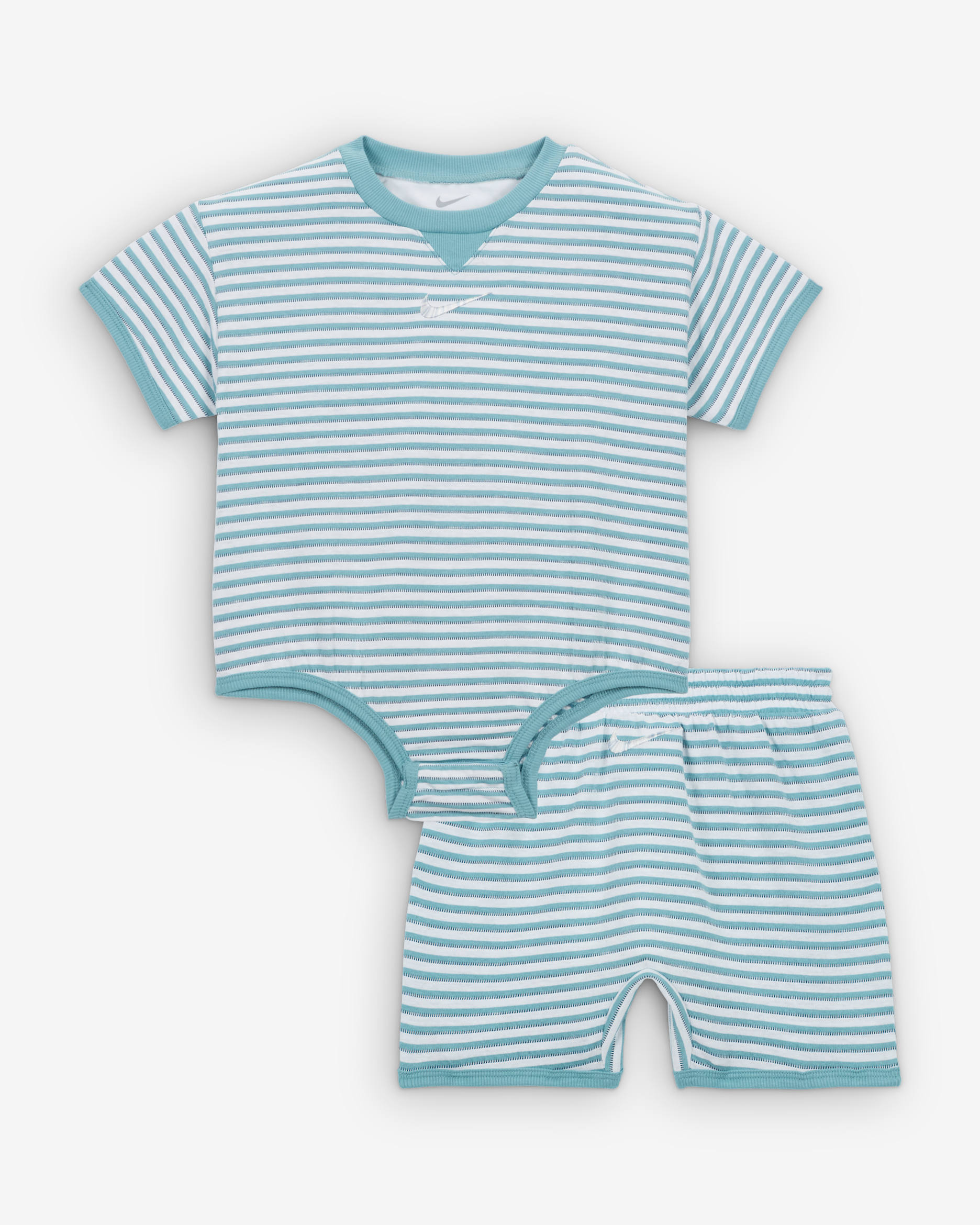 Nike ReadySet Baby (12-24M) Bodysuit and Shorts Set - Denim Turquoise