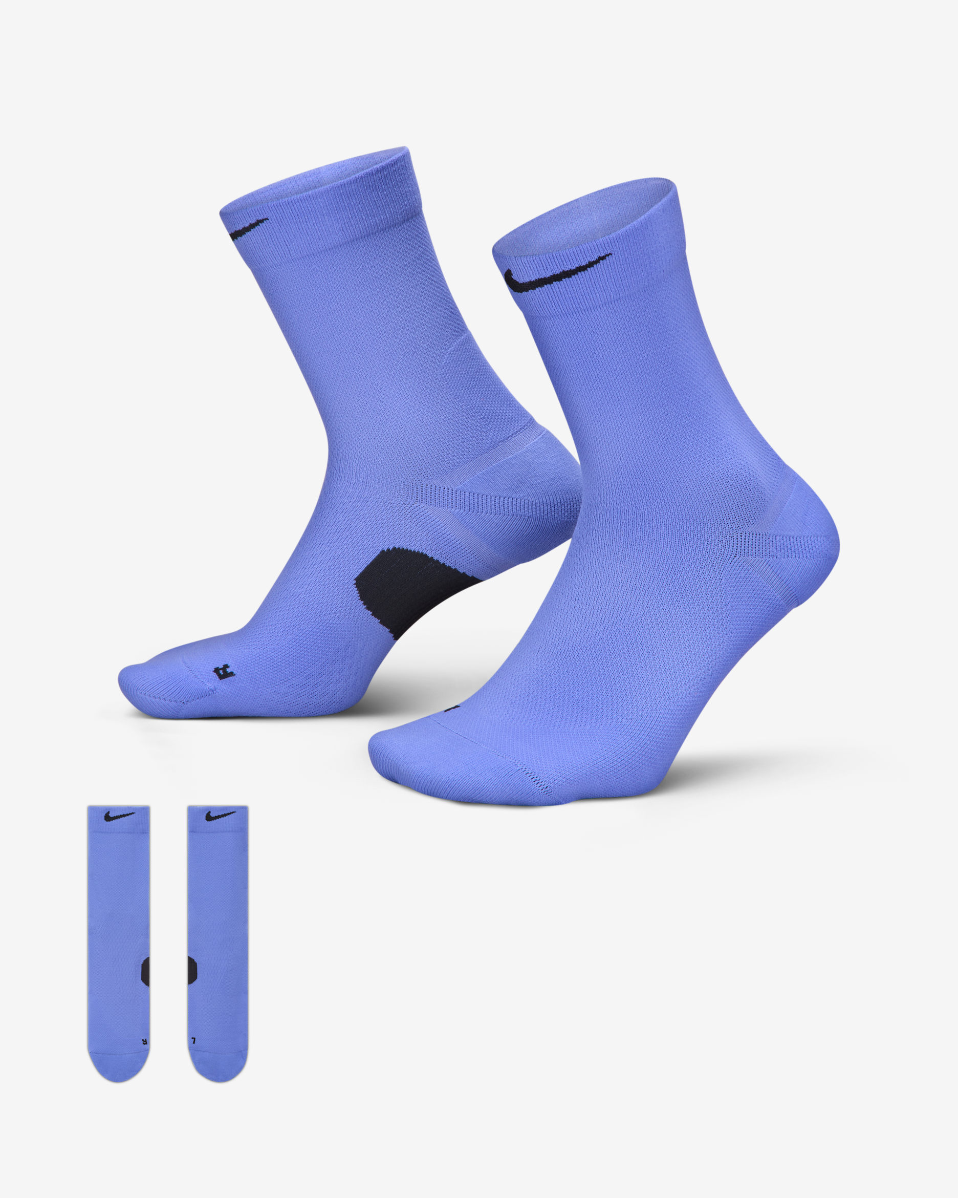 Nike Running Midweight crew sokken (1 paar) - Sapphire/Zwart/Zwart