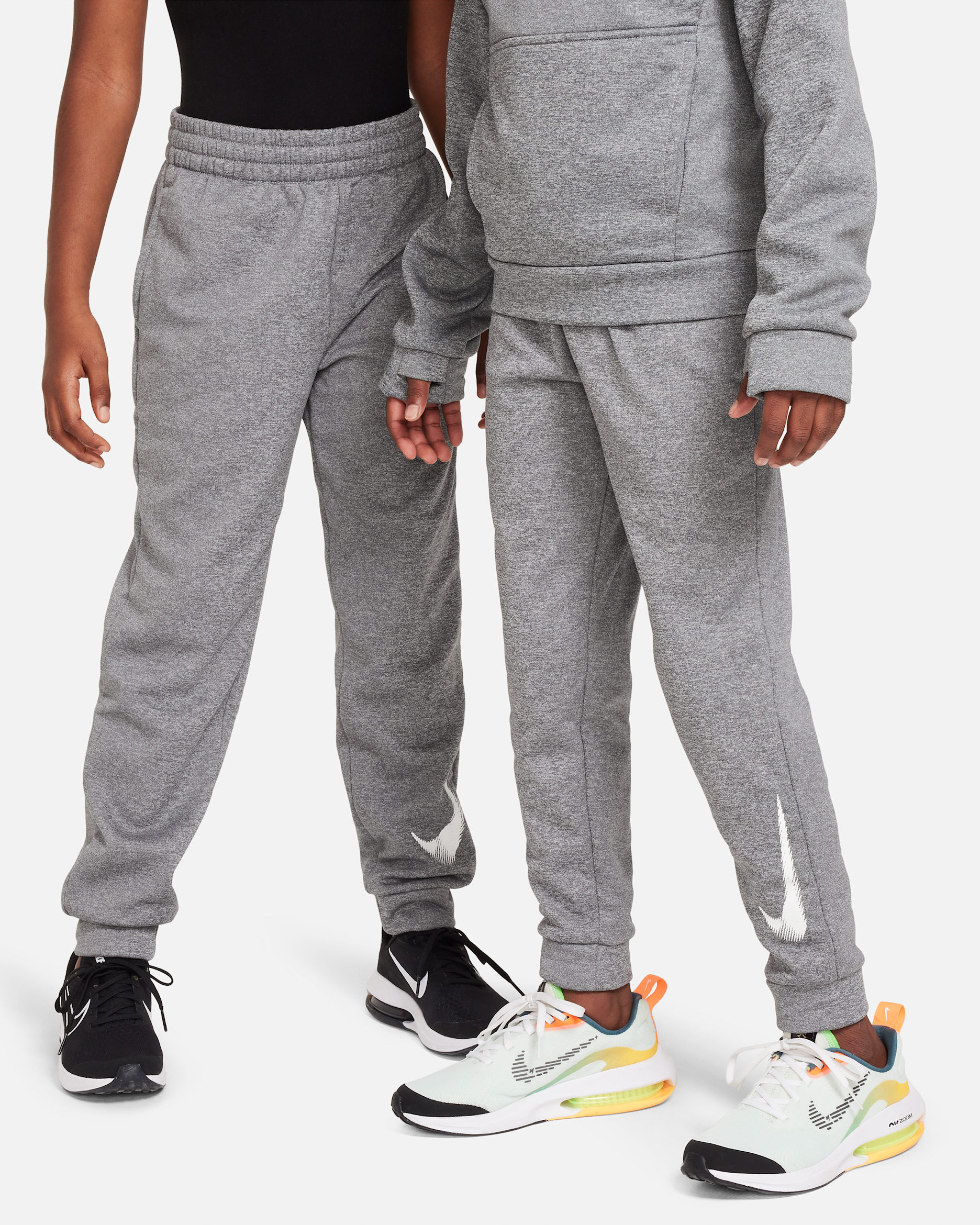 Nike Multi+ Big Kids' Therma-FIT Training Joggers - Dark Grey Heather/Heather/White