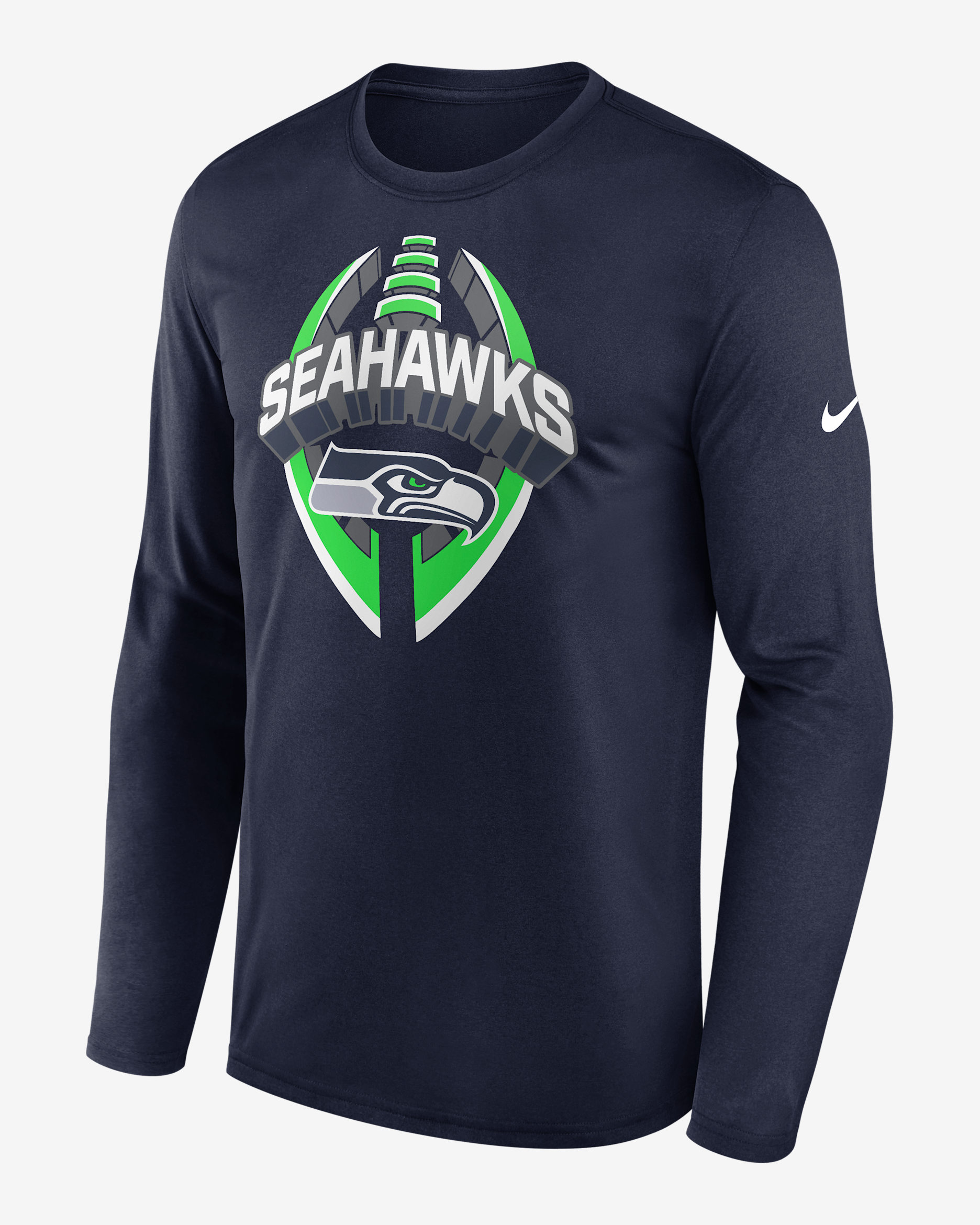 Seattle Seahawks Legend Icon Men's Nike Dri-FIT NFL Long-Sleeve T-Shirt - Navy
