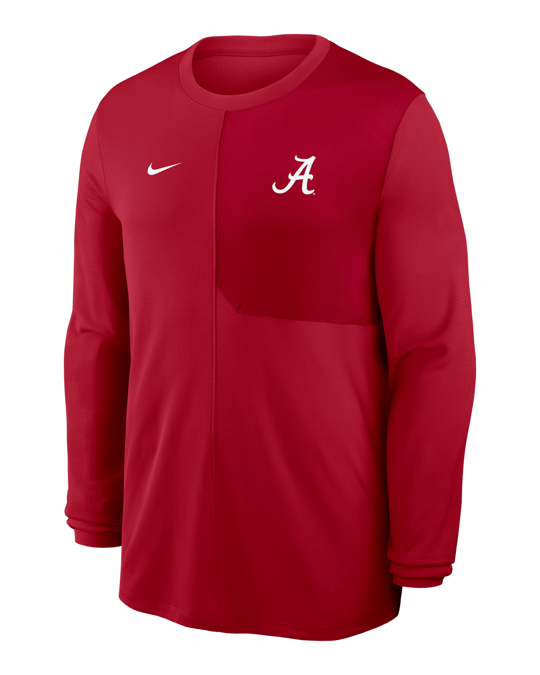 Alabama Sideline Coach Men's Nike Dri-FIT College Long-Sleeve Top - Crimson