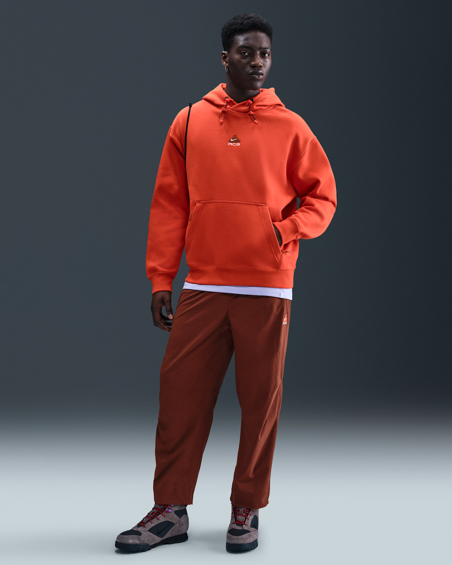 Nike ACG "Black Iguana" Men's 2-in-1 Pants - Cinnamon/Picante Red/Summit White