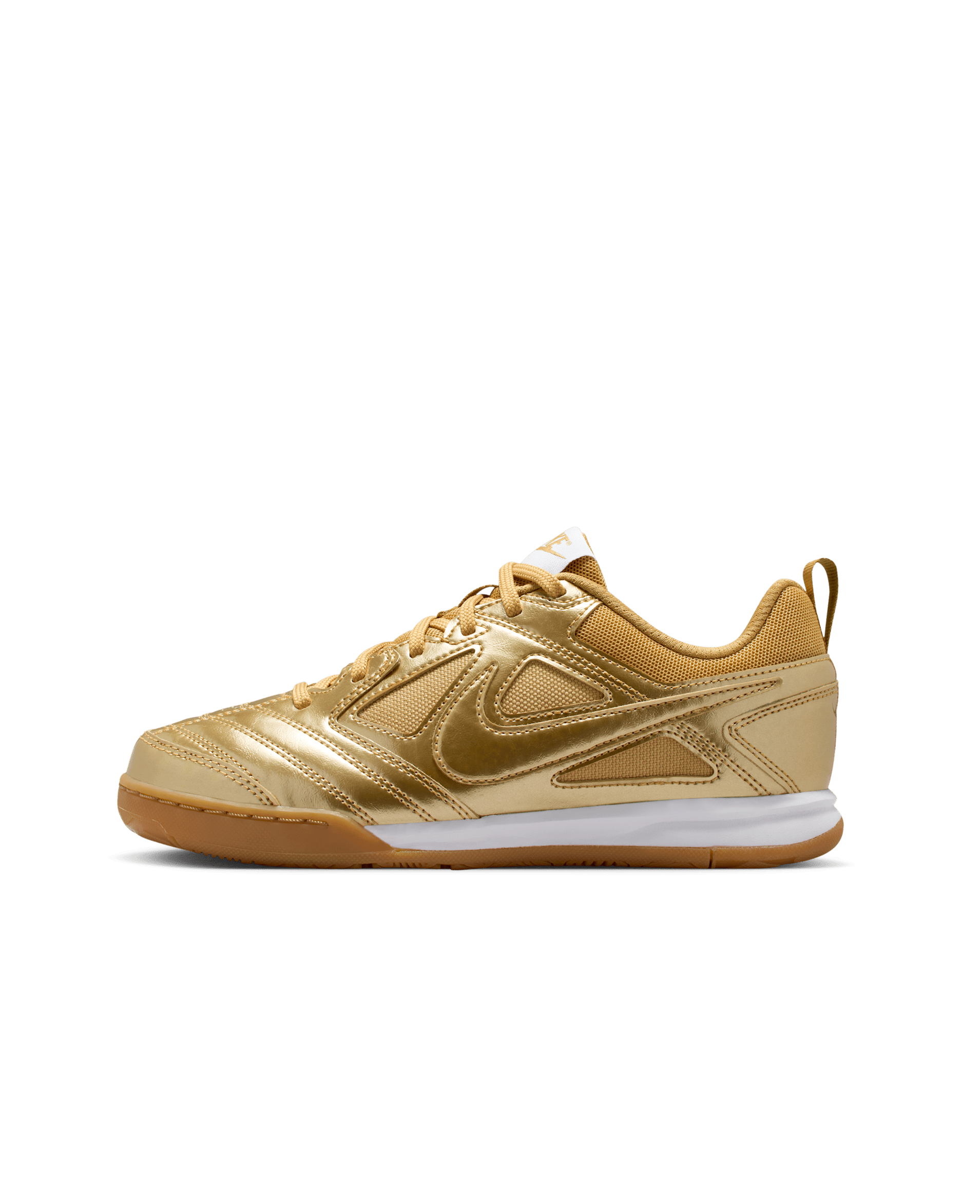 Buty dla dużych dzieci Nike Gato LV8 - Metallic Gold/Biel/Gum Light Brown/Metallic Gold