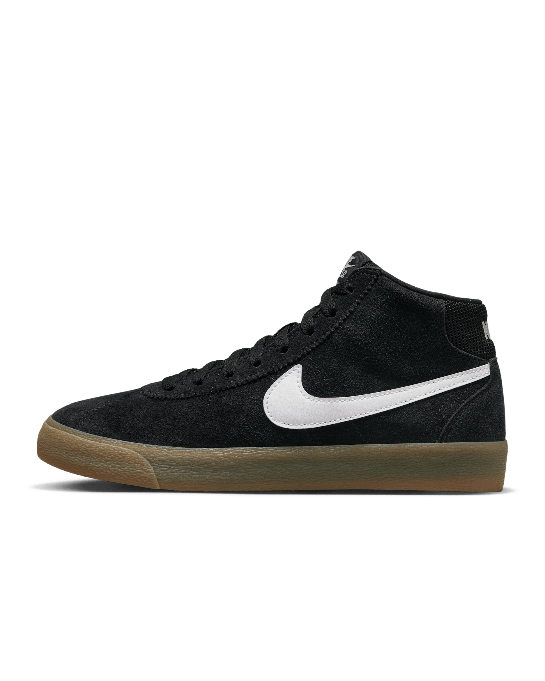 Nike SB Bruin High Skate Shoes - Black/Black/Gum Light Brown/White