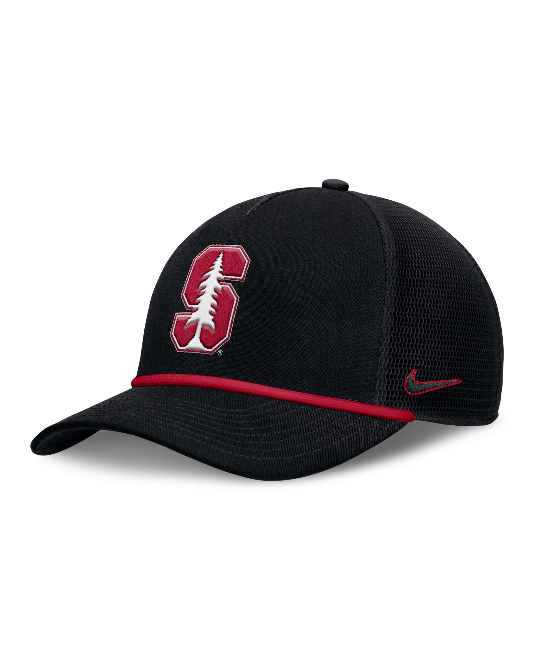 Gorra de rejilla universitaria Nike ajustable para hombre Stanford Primetime Rise - Negro