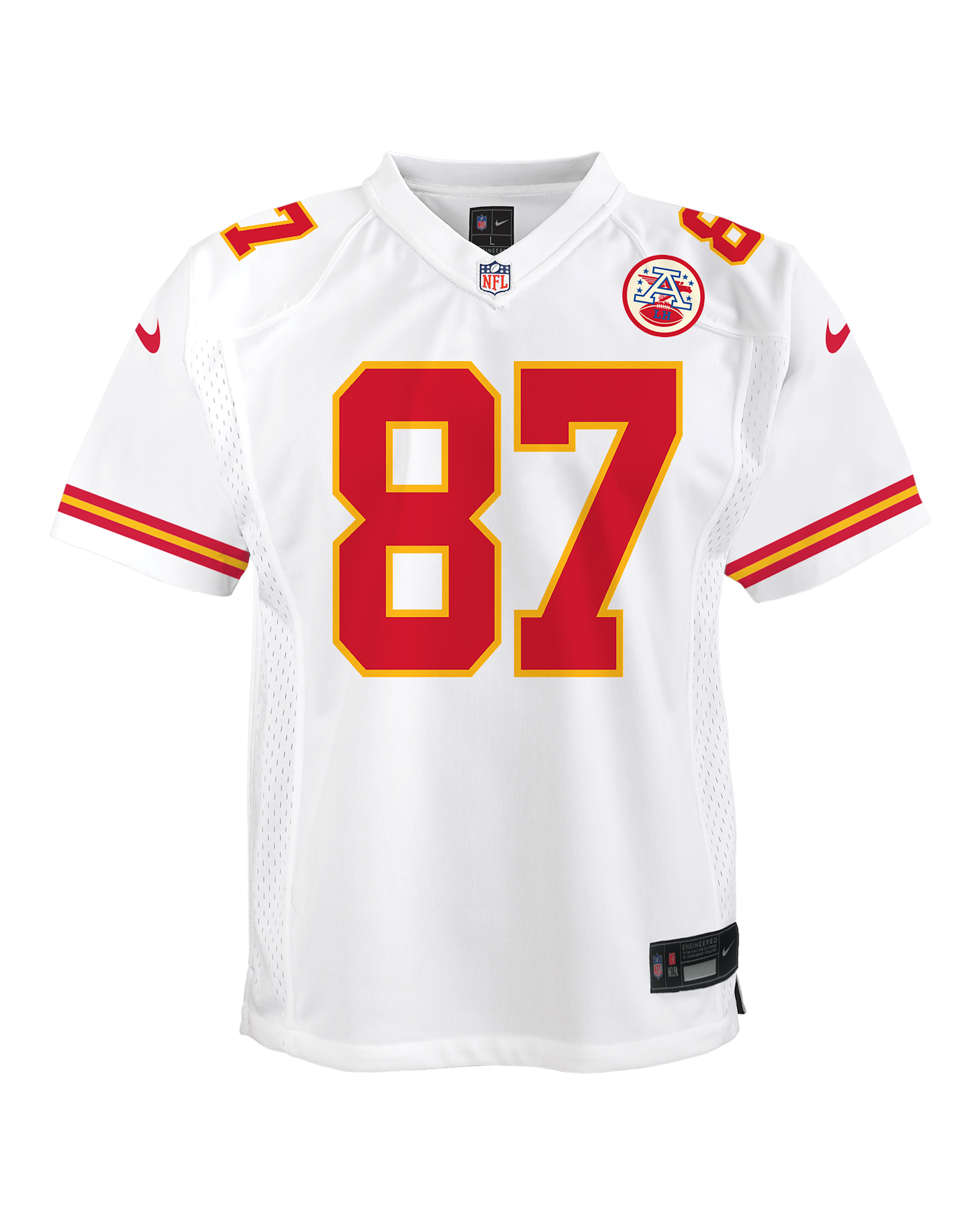 Travis Kelce Kansas City Chiefs Big Kids' Nike NFL Game Jersey - White