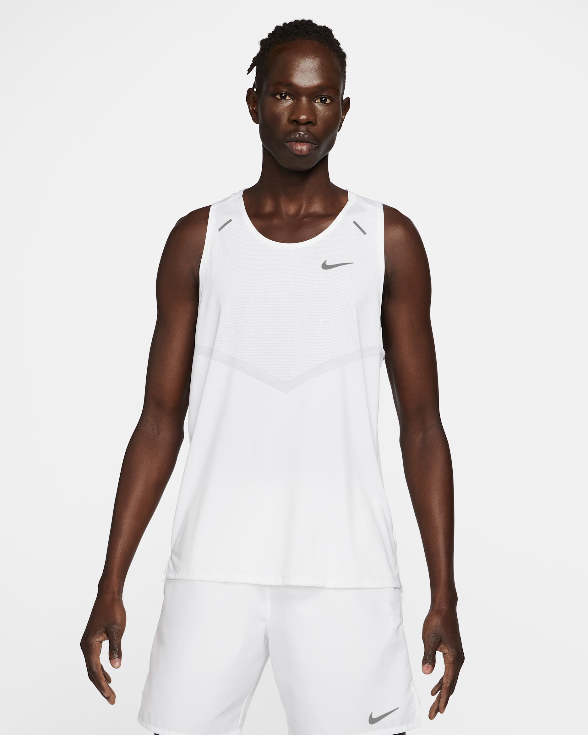 Nike Dri-FIT Rise 365 Men's Running Tank - White