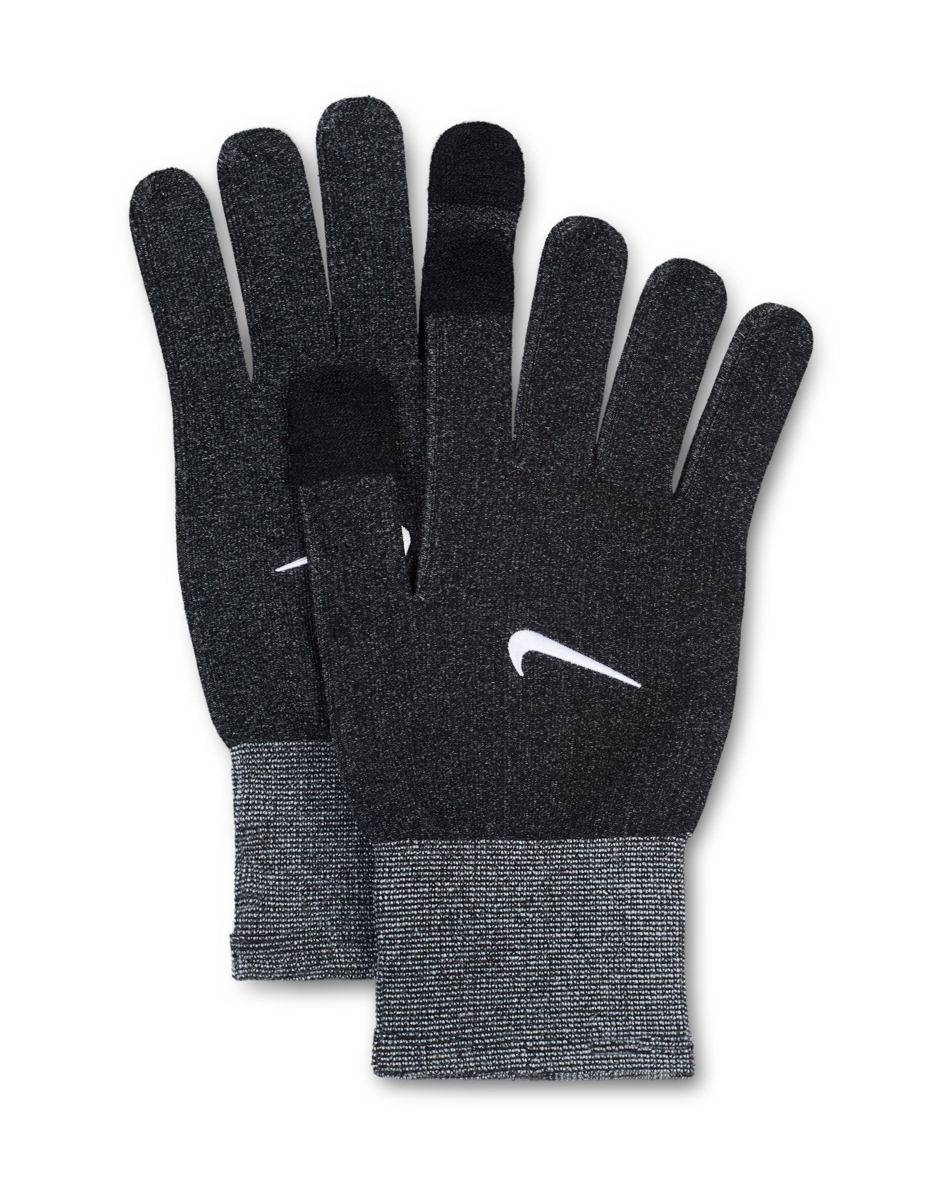 Dzianinowe rękawiczki do biegania Nike Trail Dri-FIT (1 para) - Czerń/Summit White