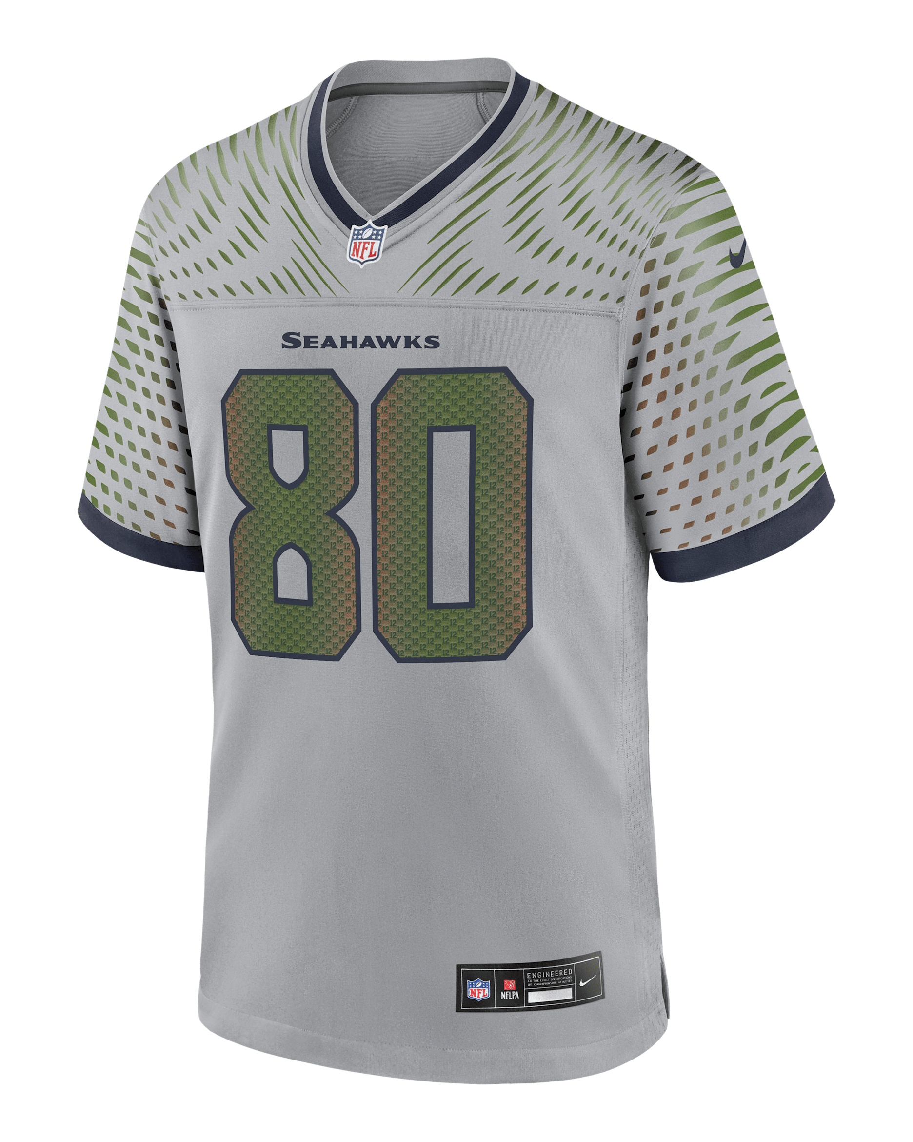 Steve Largent Seattle Seahawks Rivalries Collection Men’s Nike NFL Game Jersey - Grey