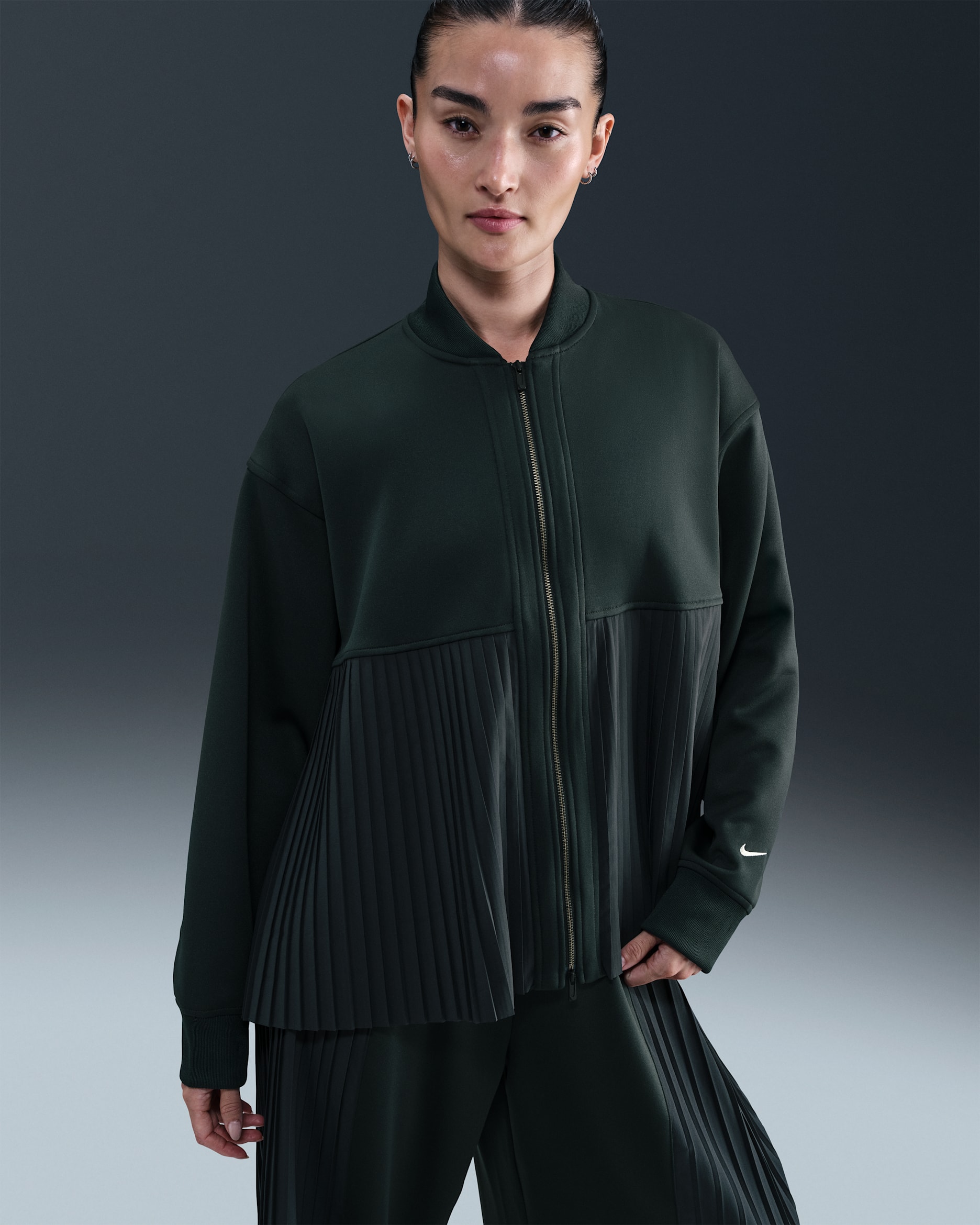 나이키 스포츠웨어 여성 플리츠 재킷 - 씨위드/세일