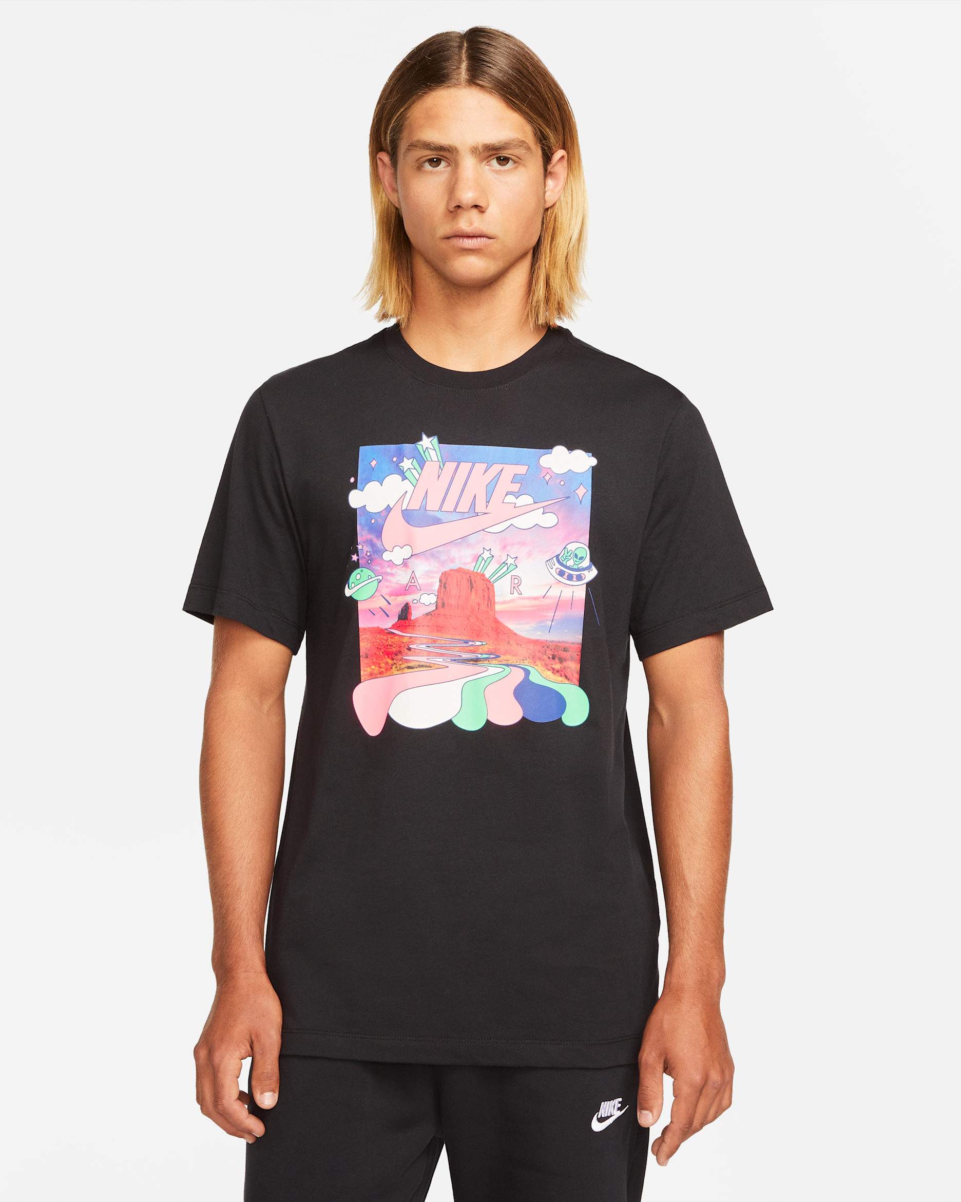 Nike Sportswear Men's Black Light T-Shirt - Black