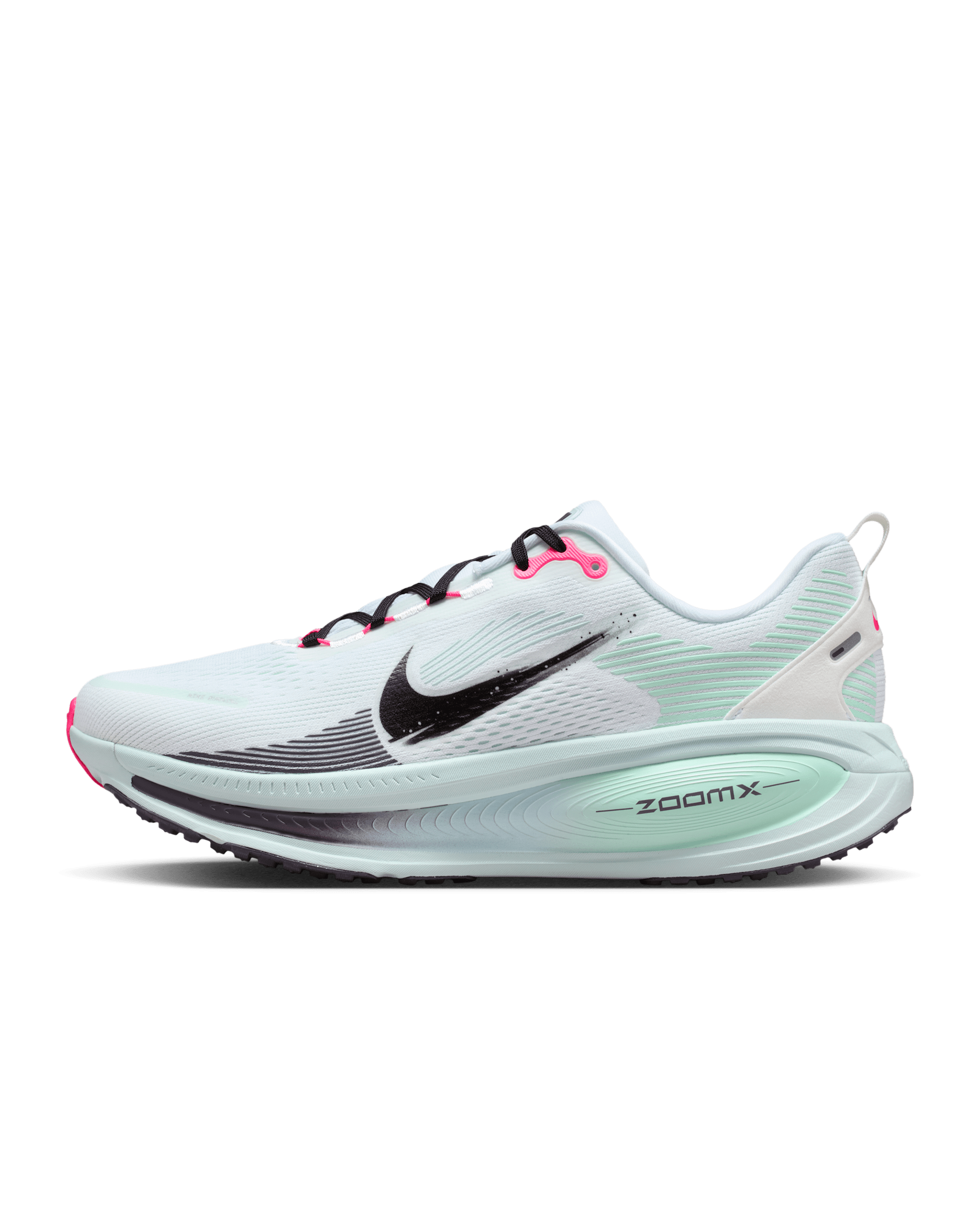 Tenis de correr en pavimento para hombre Nike Vomero 18 - Blanco/Azul glacial/Hiperrosa/Negro