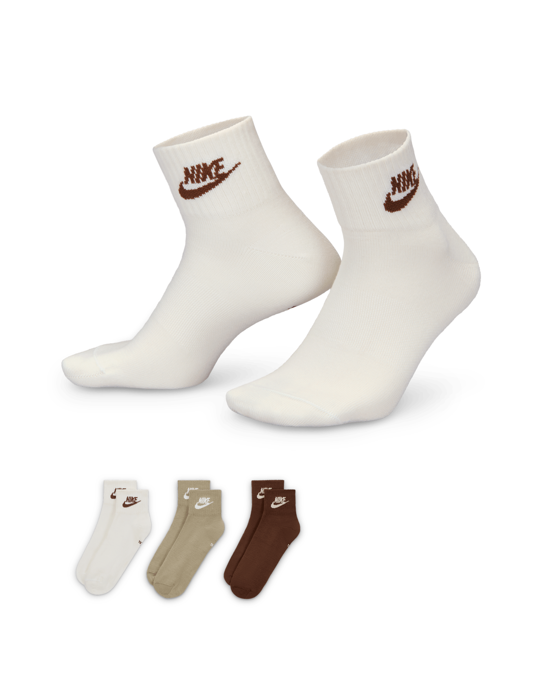 나이키 에브리데이 에센셜 앵클 삭스(3켤레) - 멀티컬러