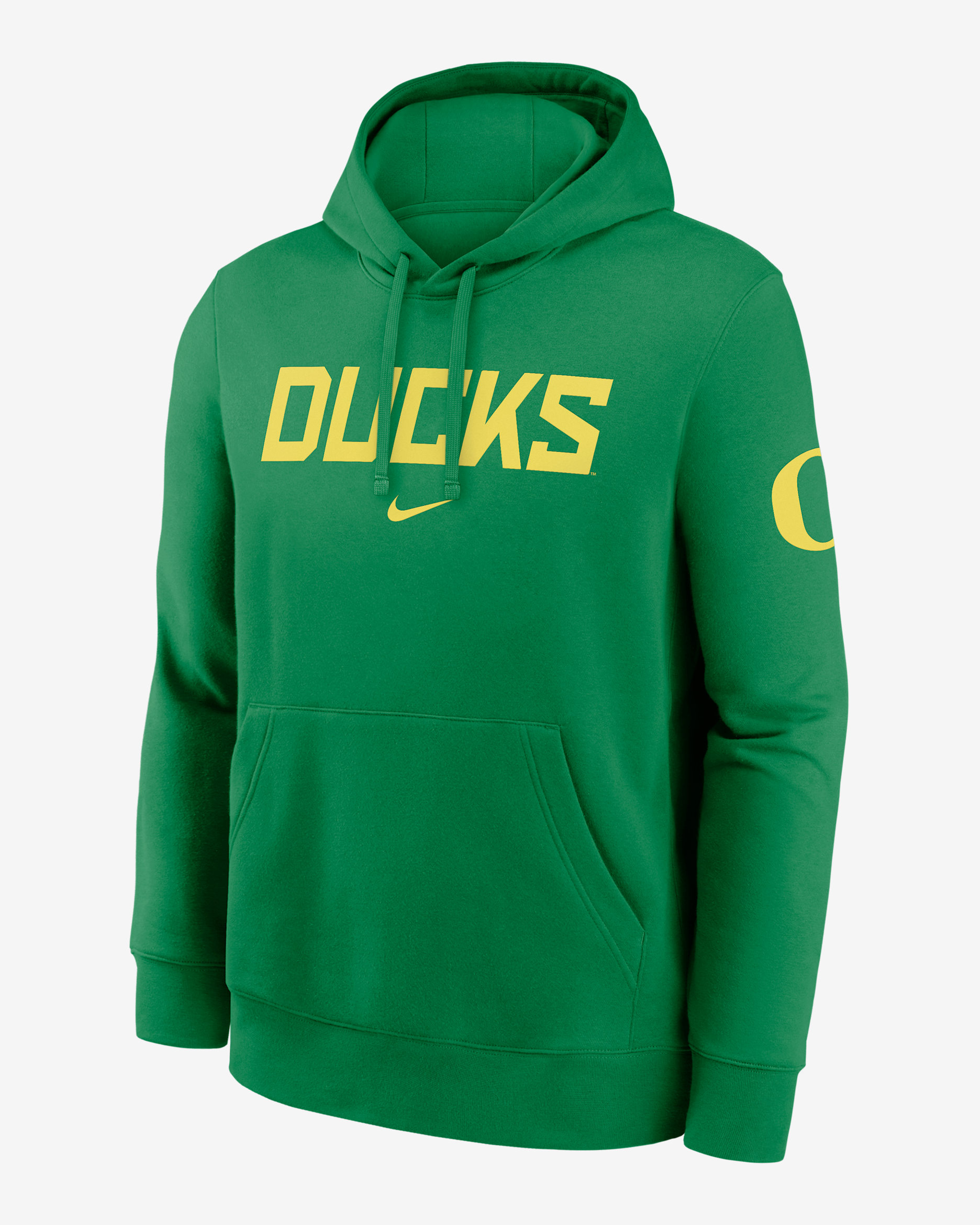 Sudadera con gorro sin cierre universitaria Nike para hombre Oregon Club 2-Hit Nickname - Verde manzana