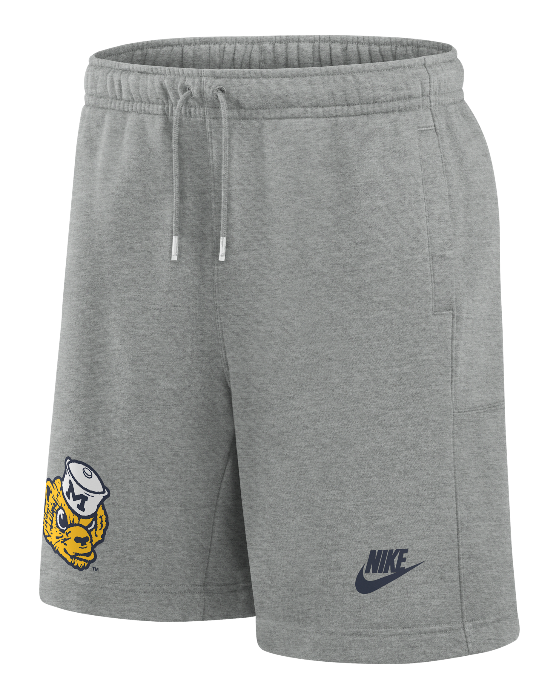 Michigan Wolverines Legacy Essential Men's Nike College Shorts - Dark Grey Heather
